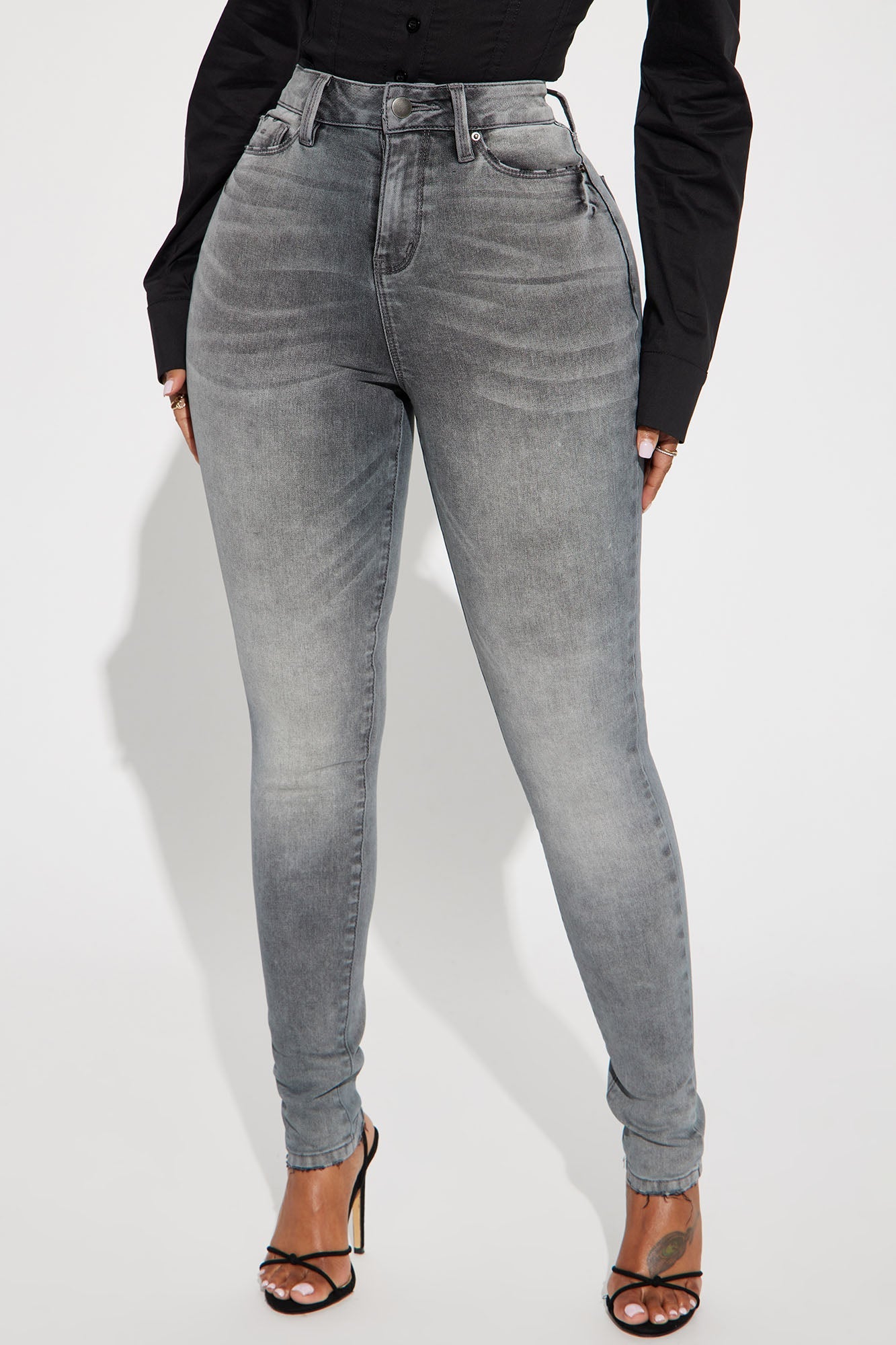 On The List Deluxe Stretch Skinny Jean - Grey