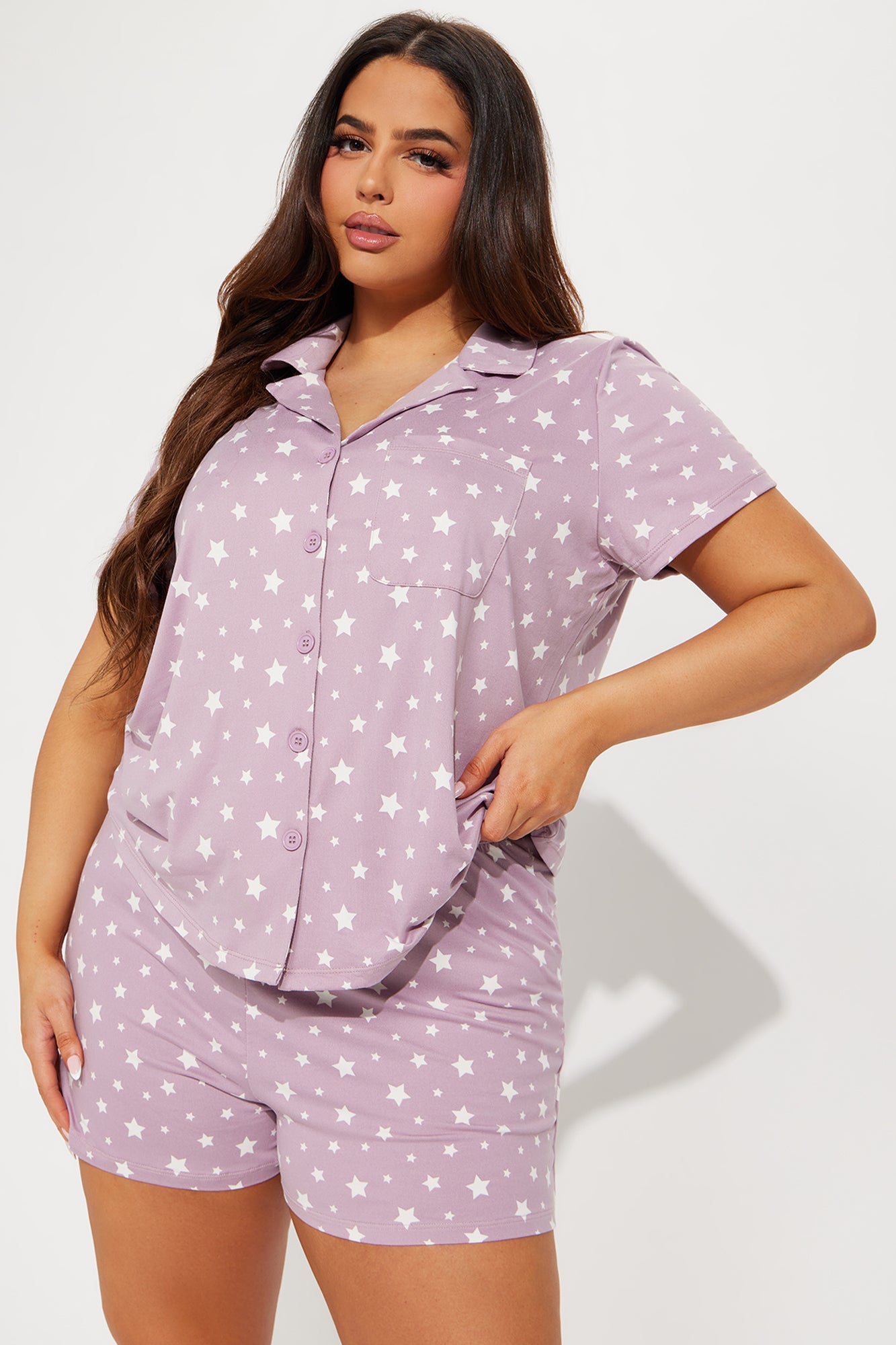 Starry Dreams PJ Short Set - Grey