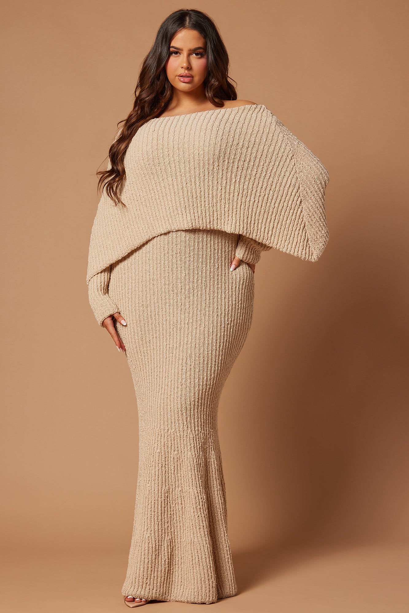 Harlow Knit Maxi Dress - Taupe