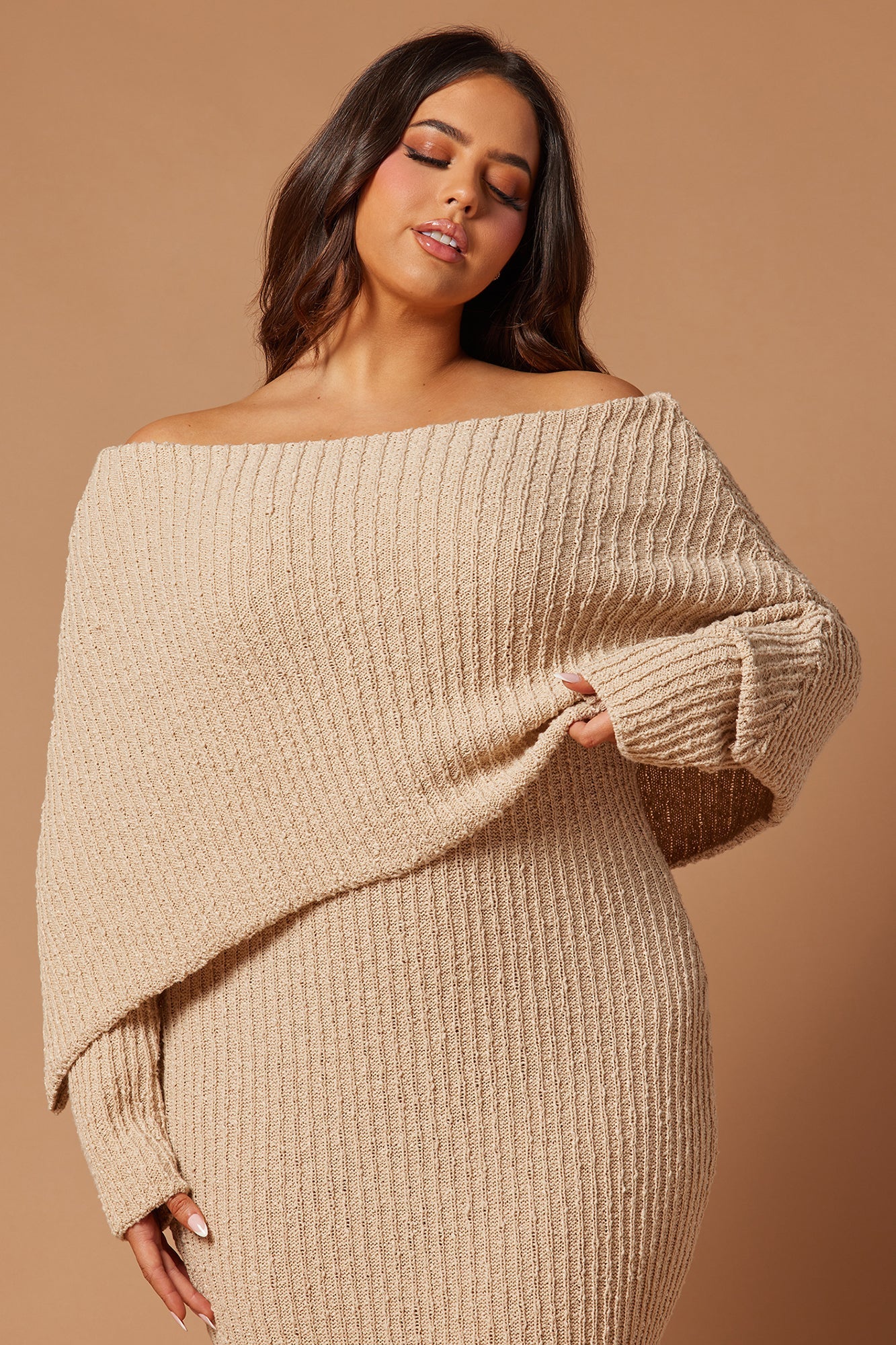 Harlow Knit Maxi Dress - Taupe