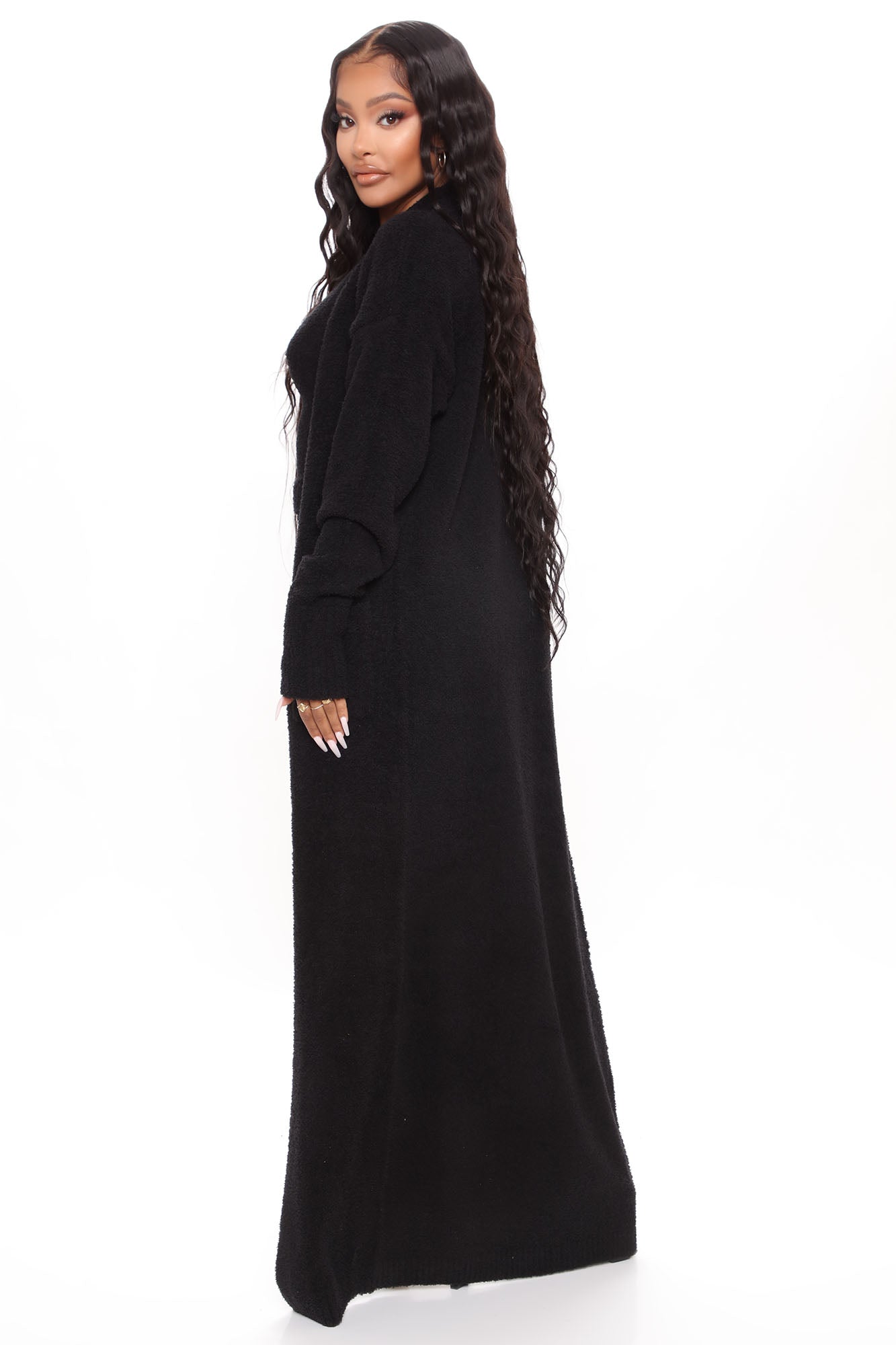 Keep Me Cozy Fuzzy 3 Piece Legging Set - Black