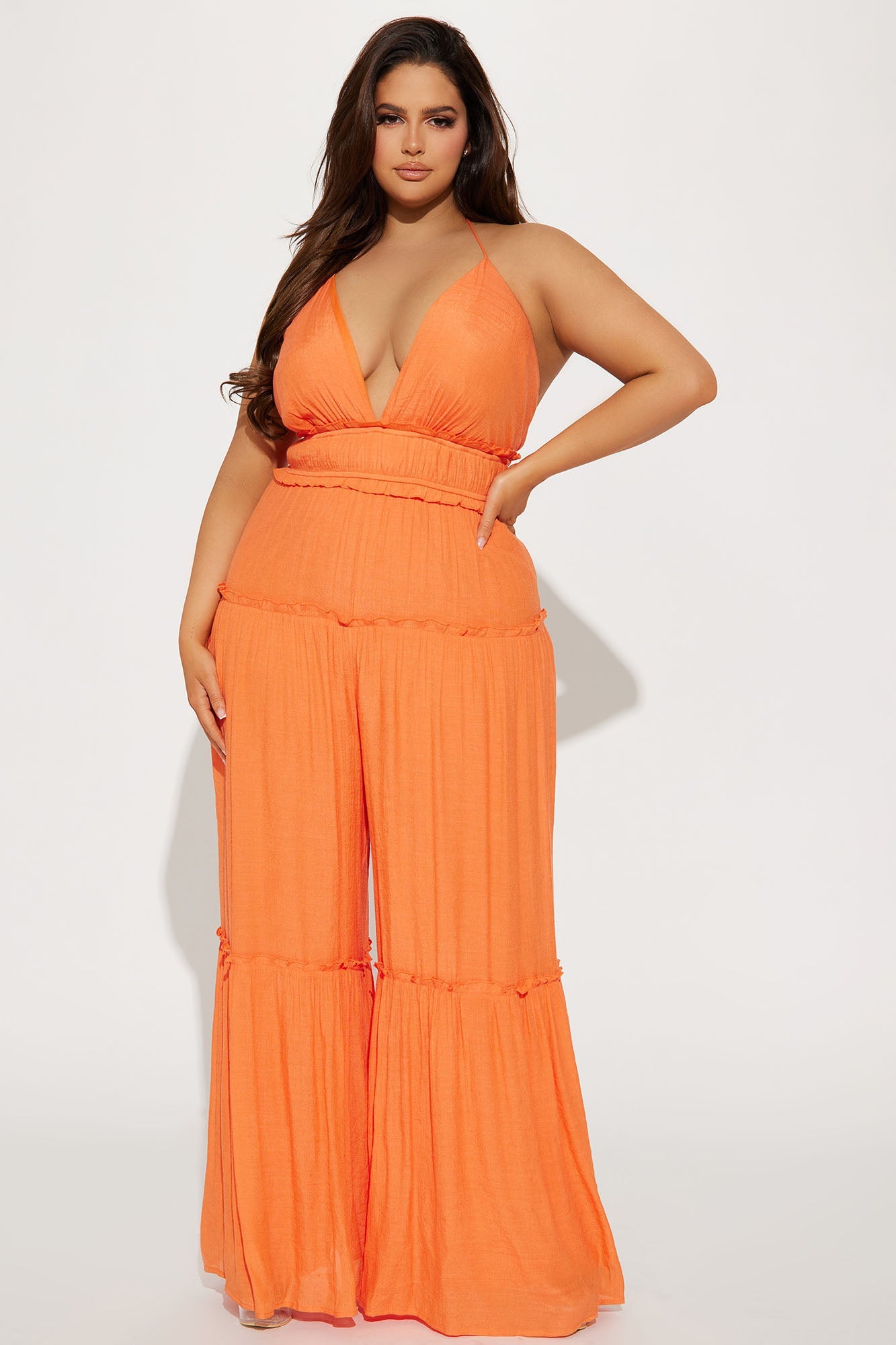 Gianna Gauze Jumpsuit - Orange