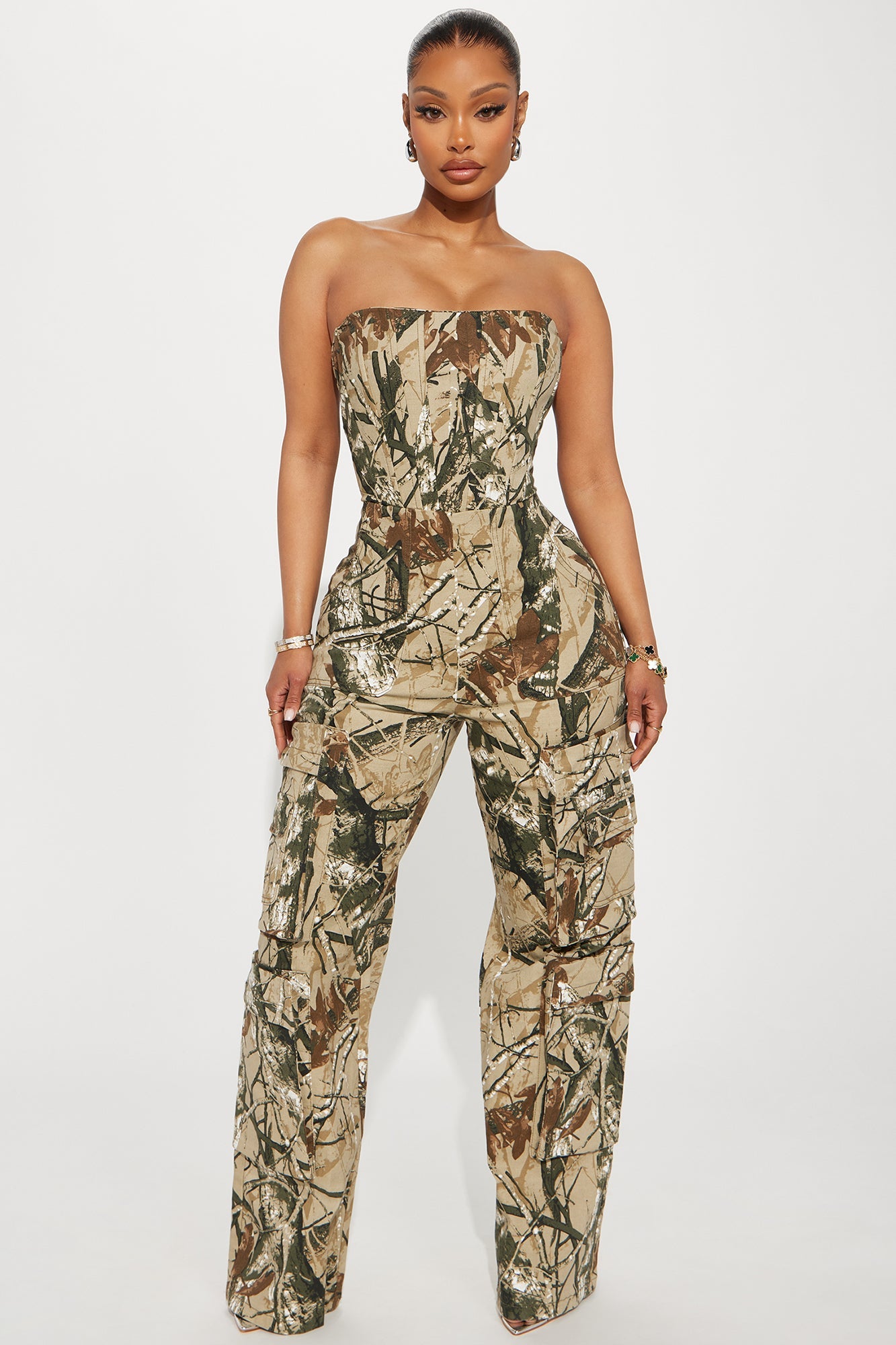 Brooklyn Camo Jumpsuit - Taupe/combo