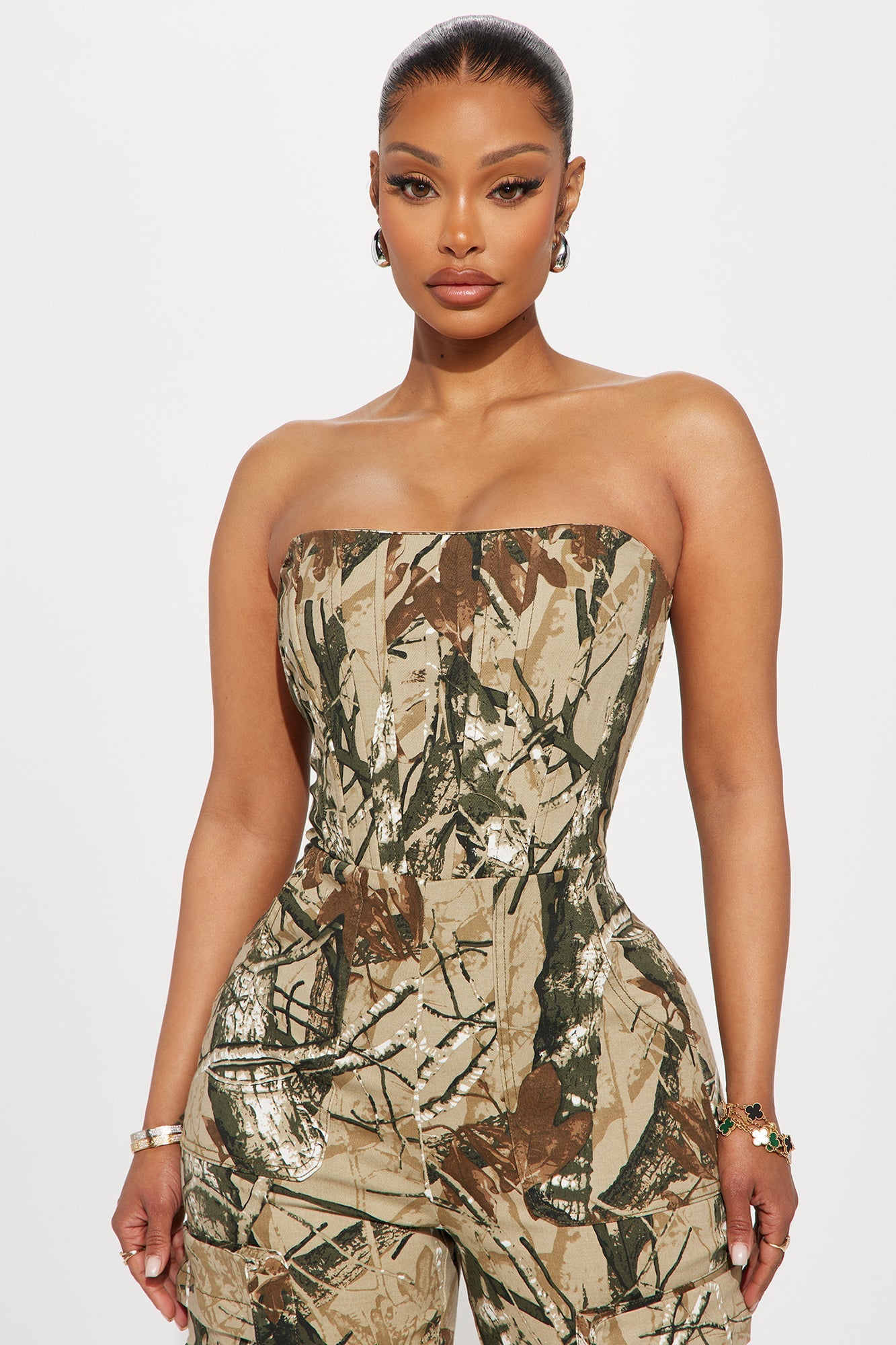 Brooklyn Camo Jumpsuit - Taupe/combo