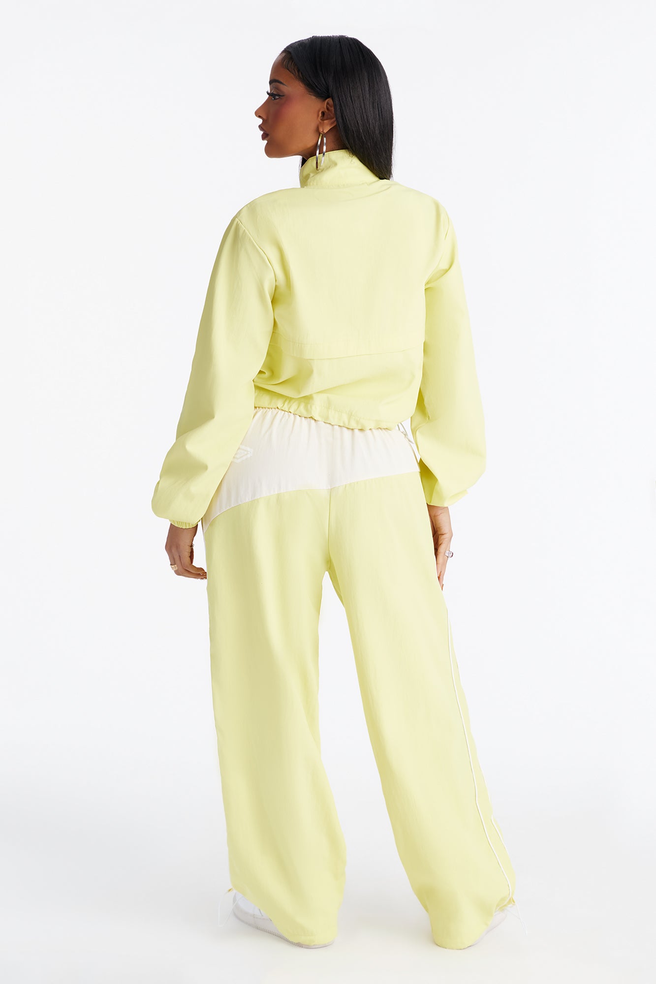 Bella Windbreaker Pant Set - Yellow