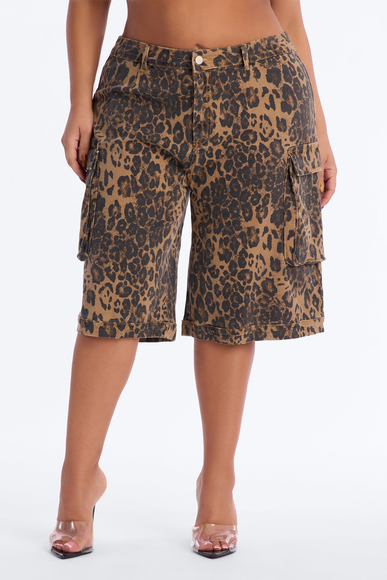 Sneak Attack Leopard Cargo Bermuda Short - Leopard