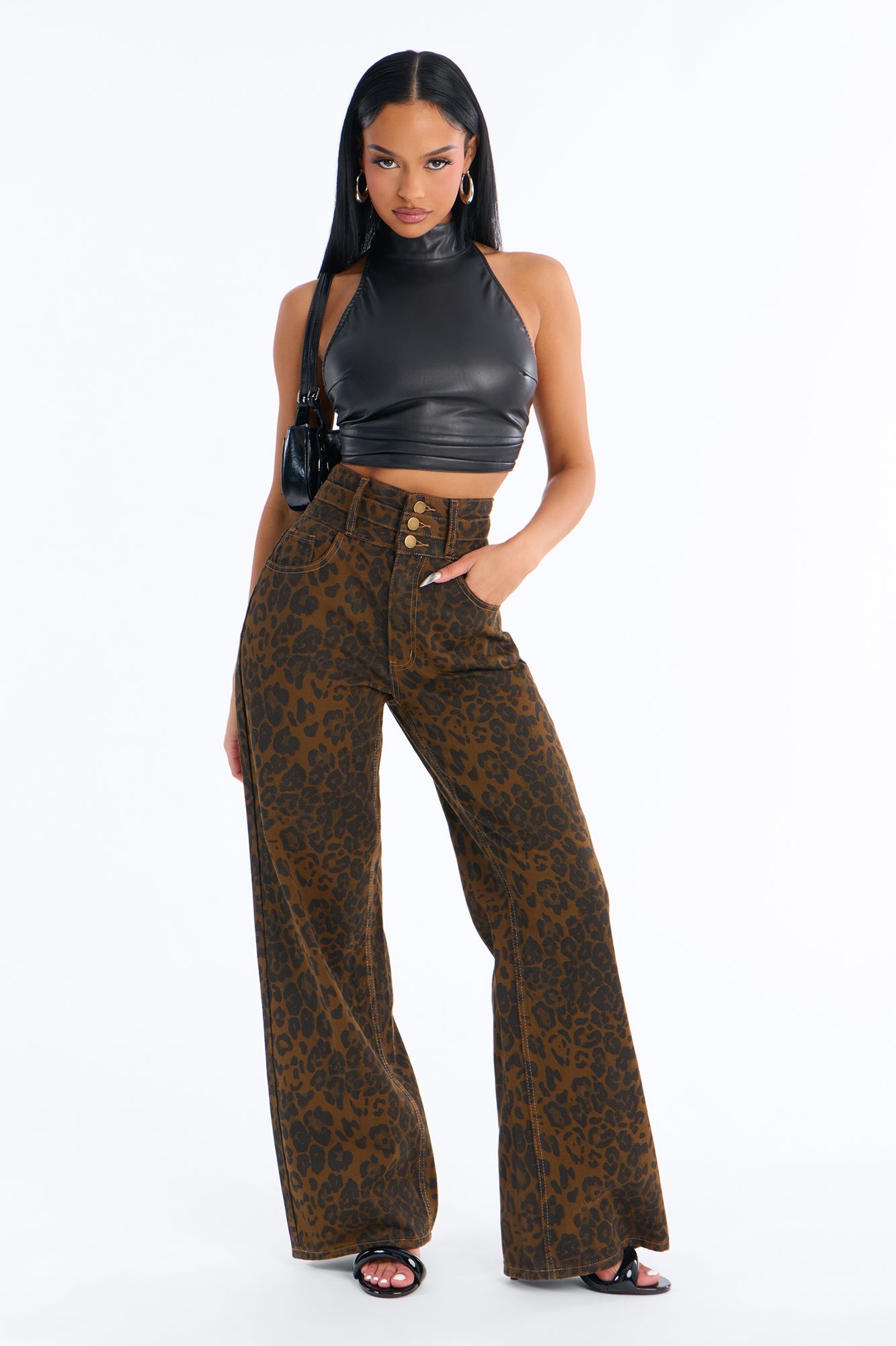Rare Leopard Super High Waisted Pant 33″ - Leopard