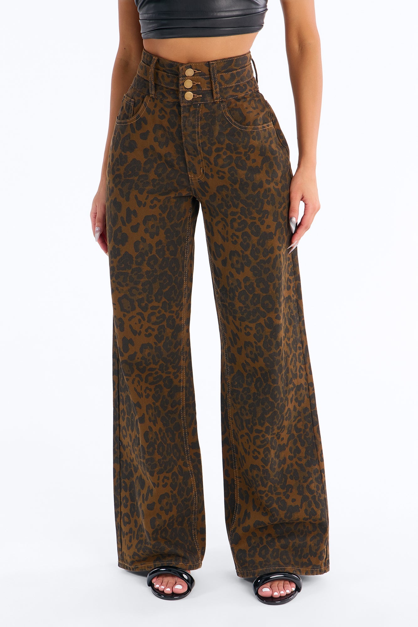 Rare Leopard Super High Waisted Pant 33″ - Leopard