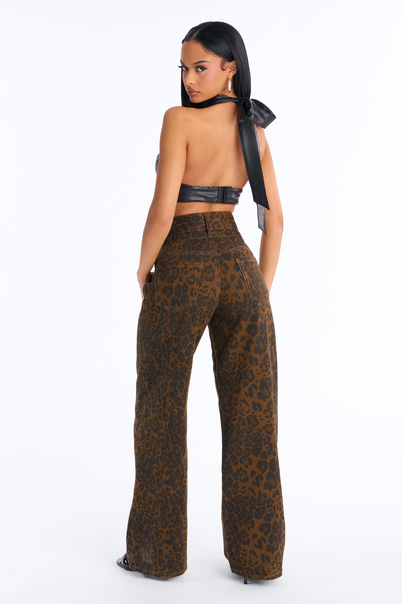 Rare Leopard Super High Waisted Pant 33″ - Leopard