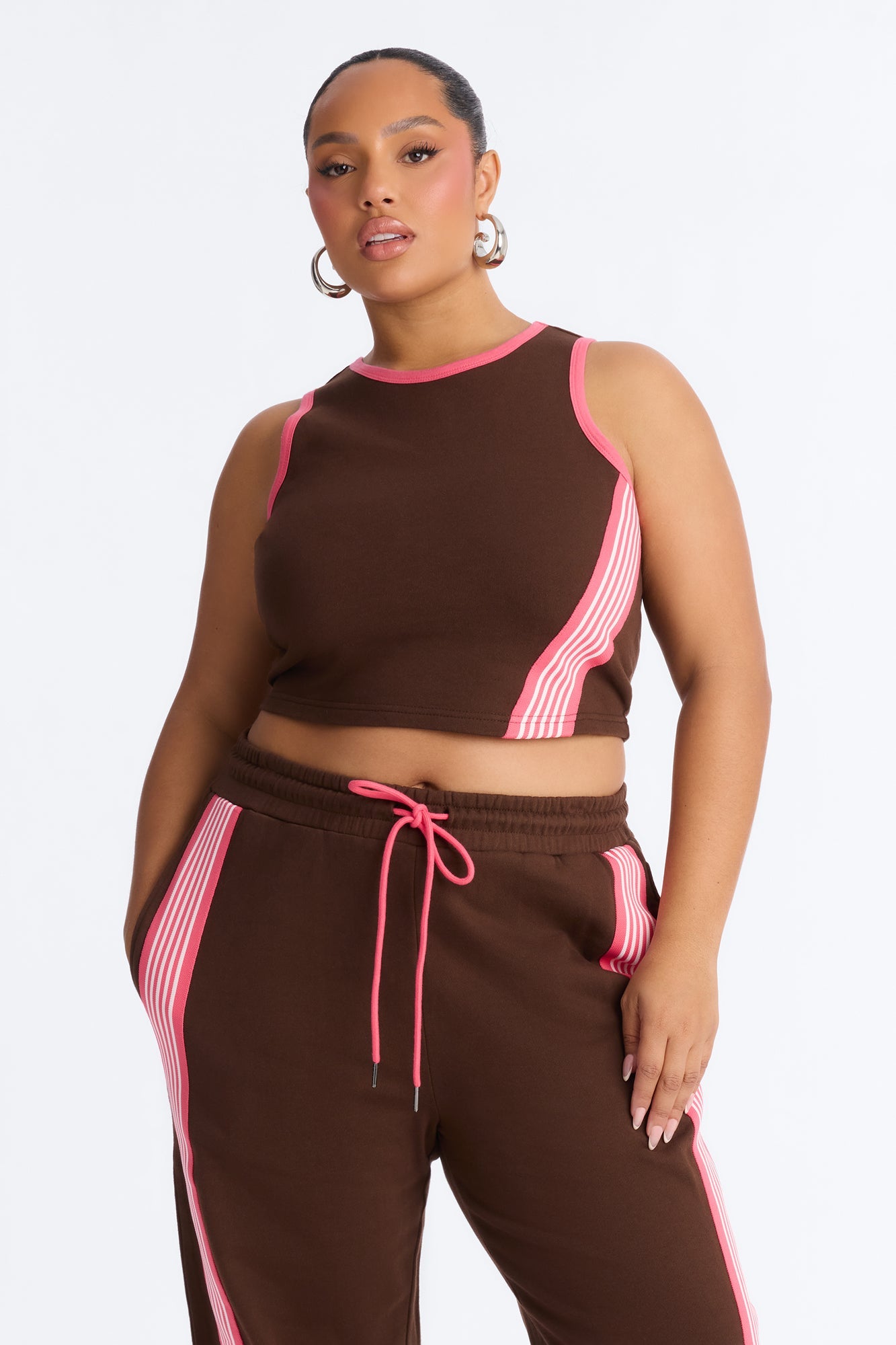 Varsity Babe Pant Set - Chocolate