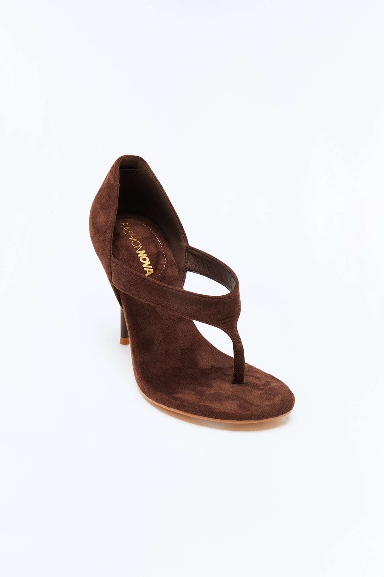 Devy Thong Stiletto Heels - Chocolate
