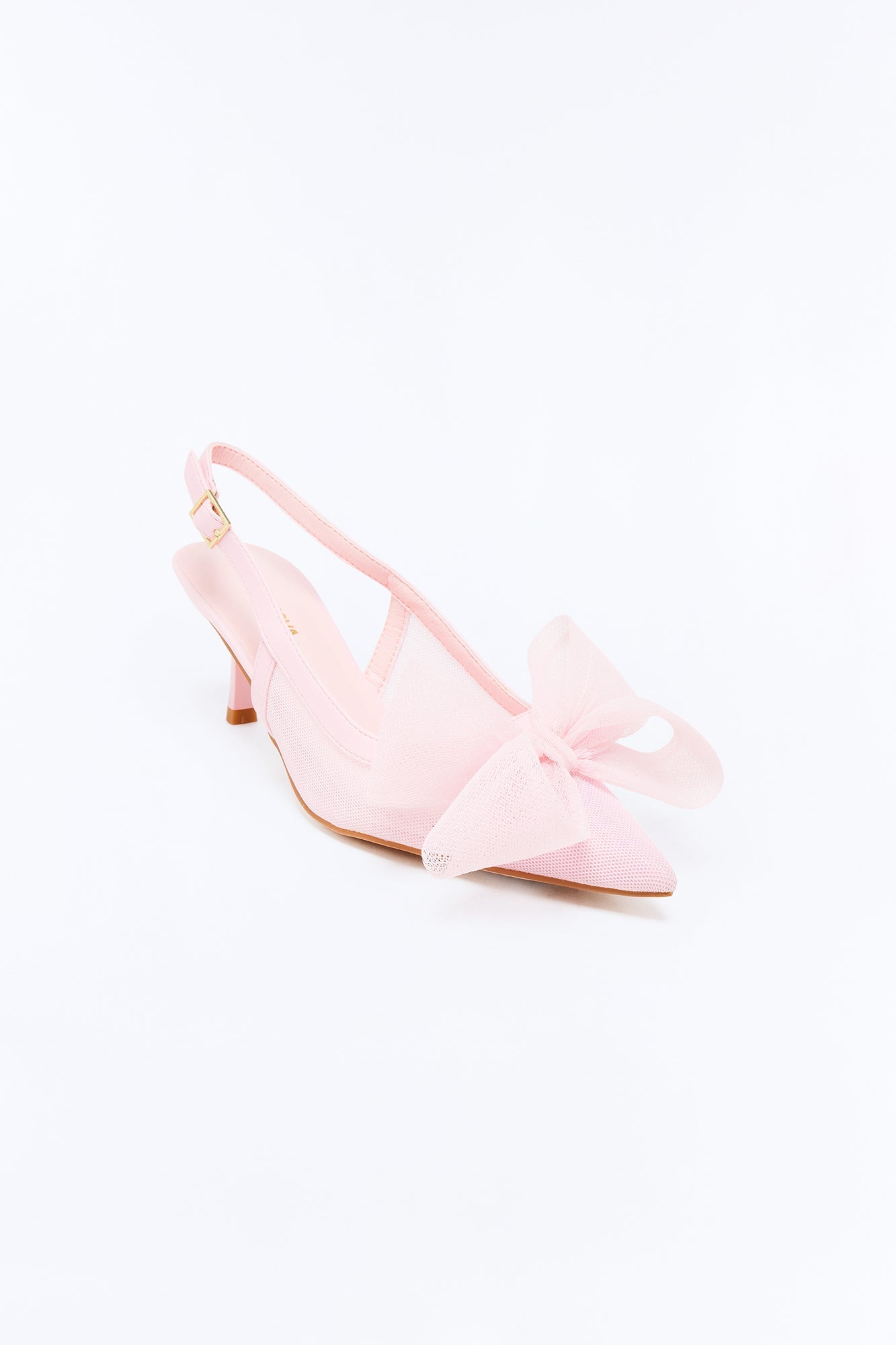 Belle Bow Slingback Pumps - Pink