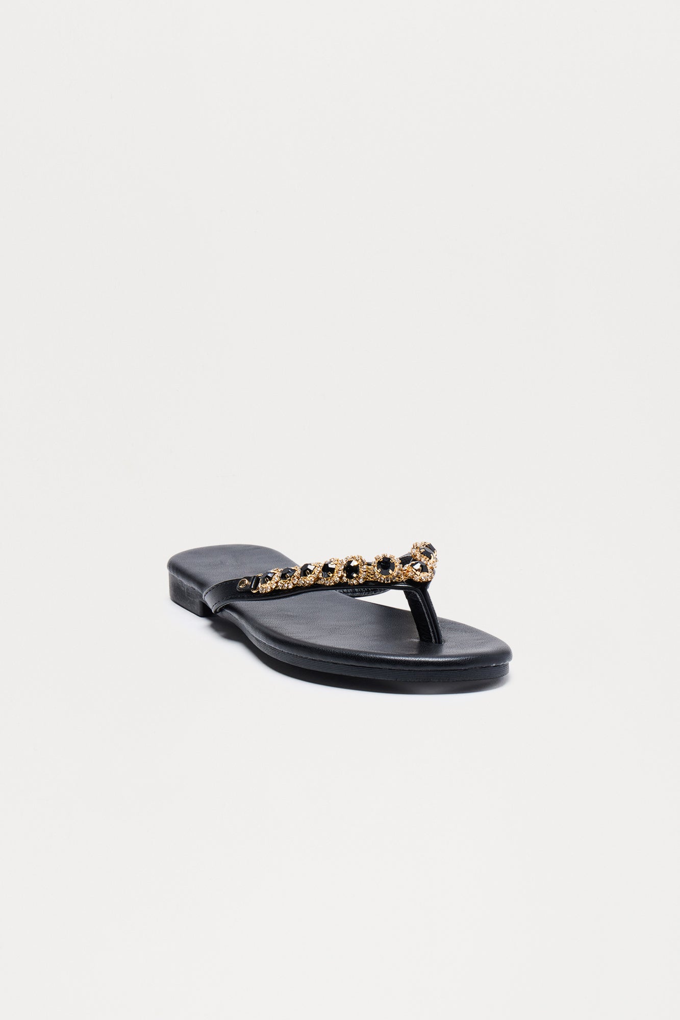 Kesha Jewel Flip Flops - Black