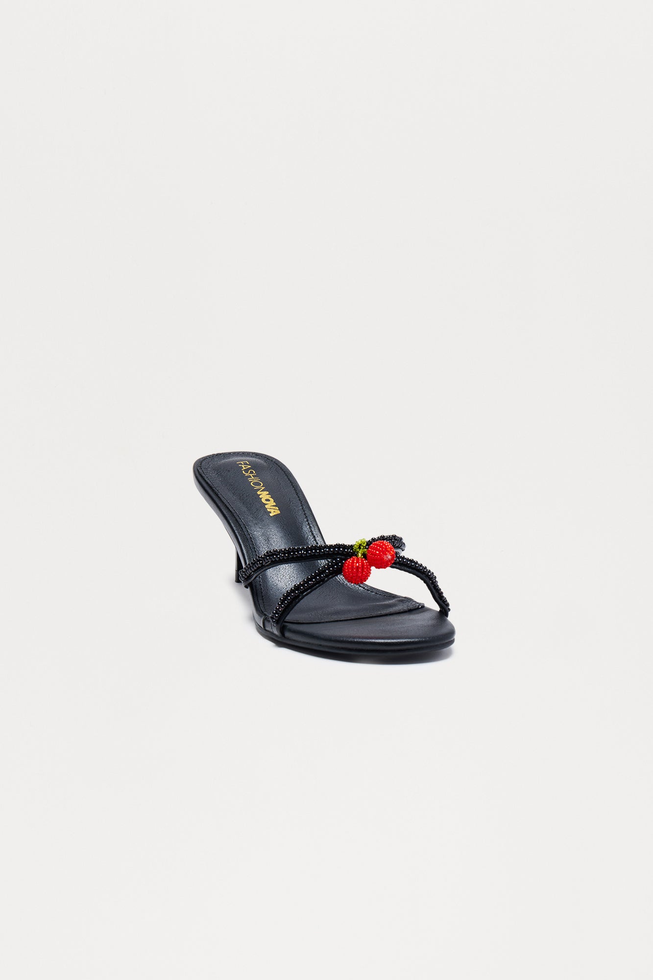 Cherry Pie Round Toe Mules - Black