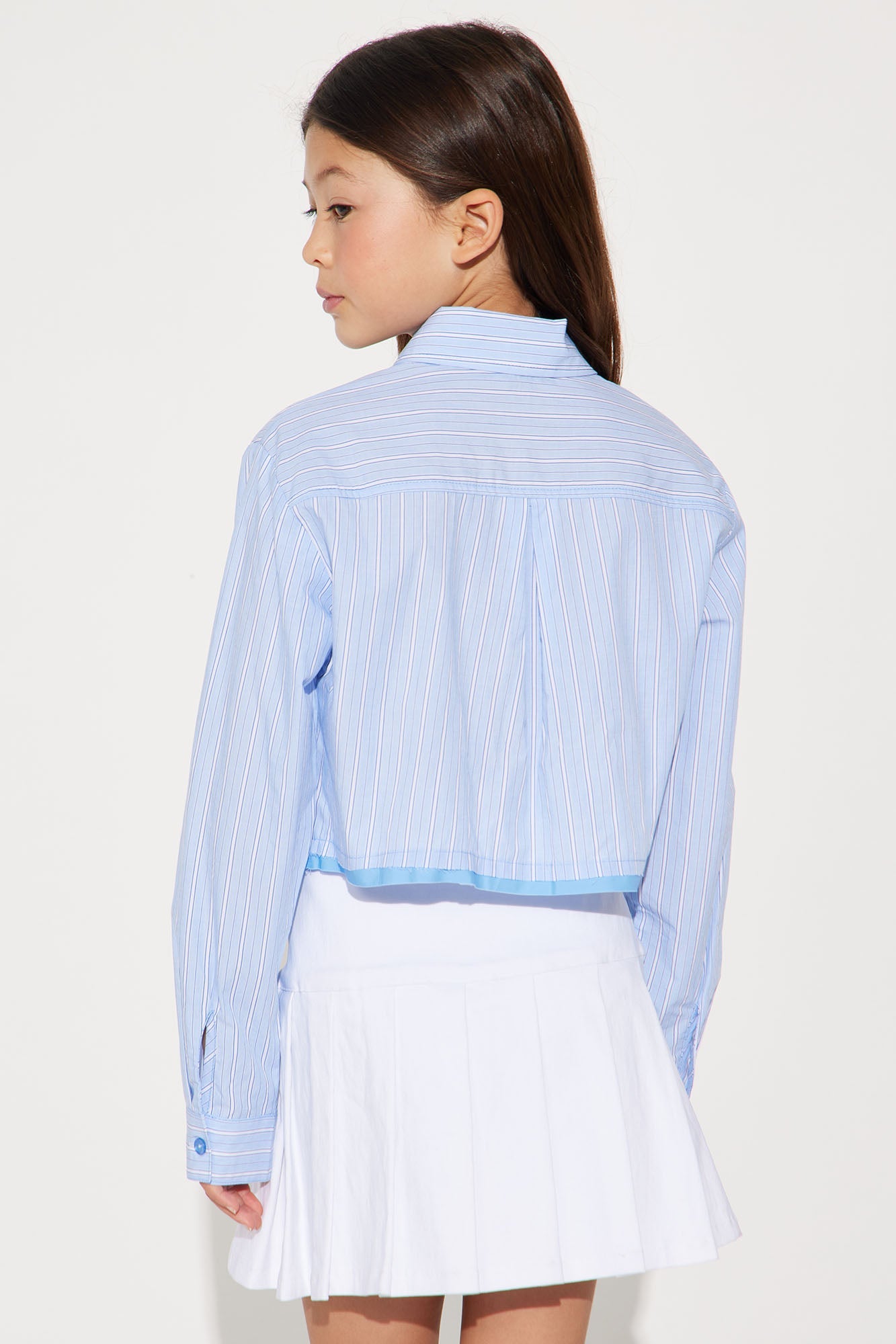 Mini Jeanie Button Down Shirt - Blue