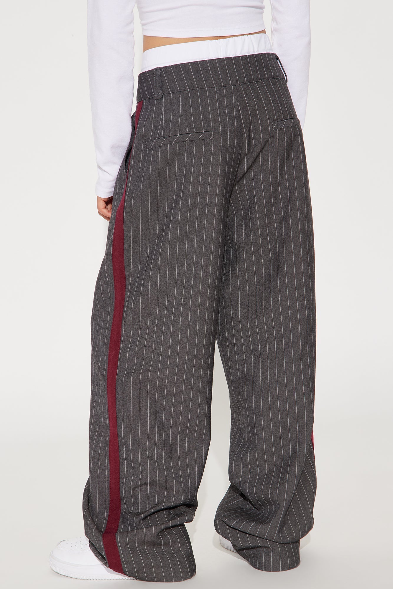 Mini Dedicated To You Double Waistband Trouser - Charcoal/combo