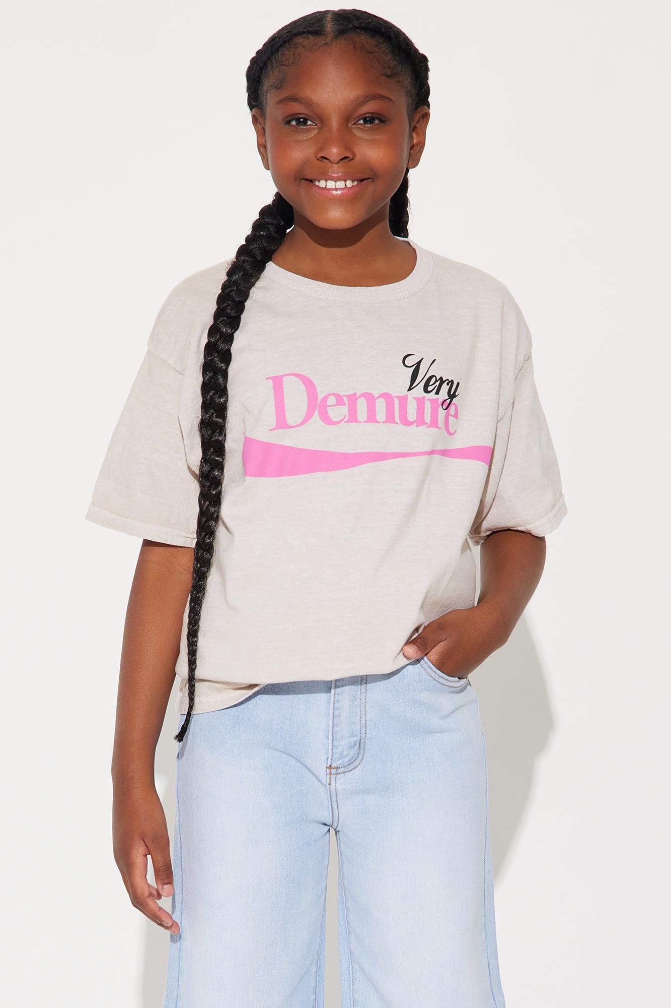 Mini Still Very Demure TShirt - Sand