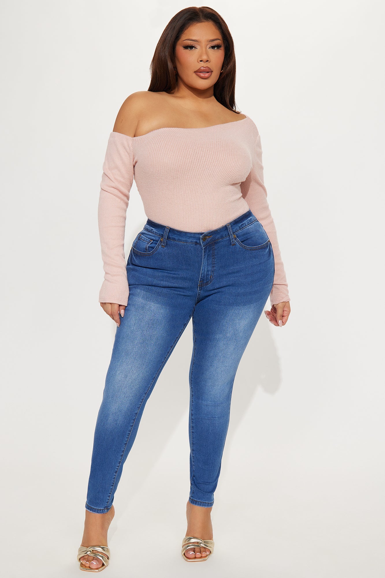 Naomi Ribbed Bodysuit - Pink