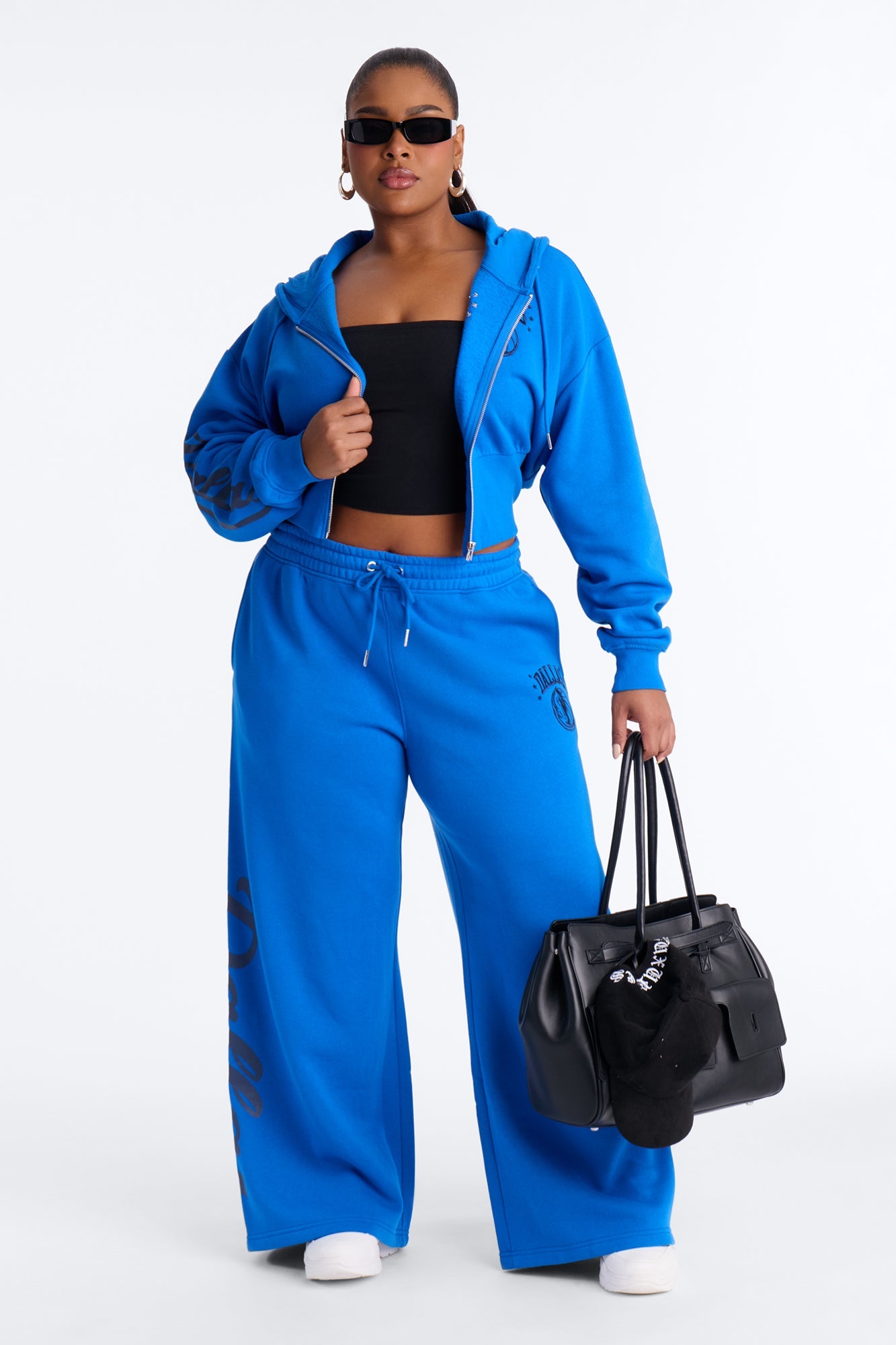 NBA Dallas Mavericks Fleece Wide Leg Pants - Blue