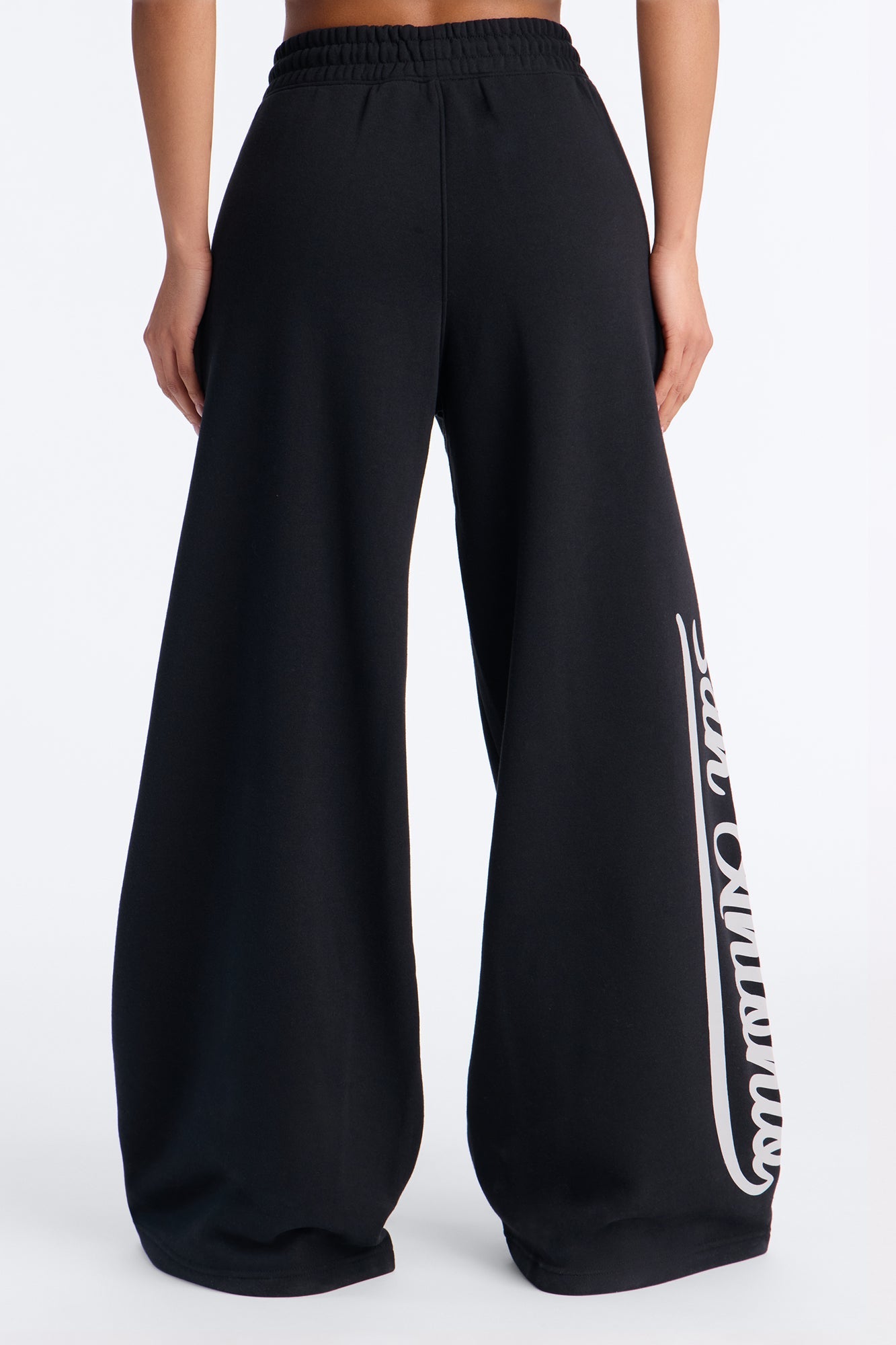 NBA San Antonio Spurs Fleece Wide Leg Pants - Black