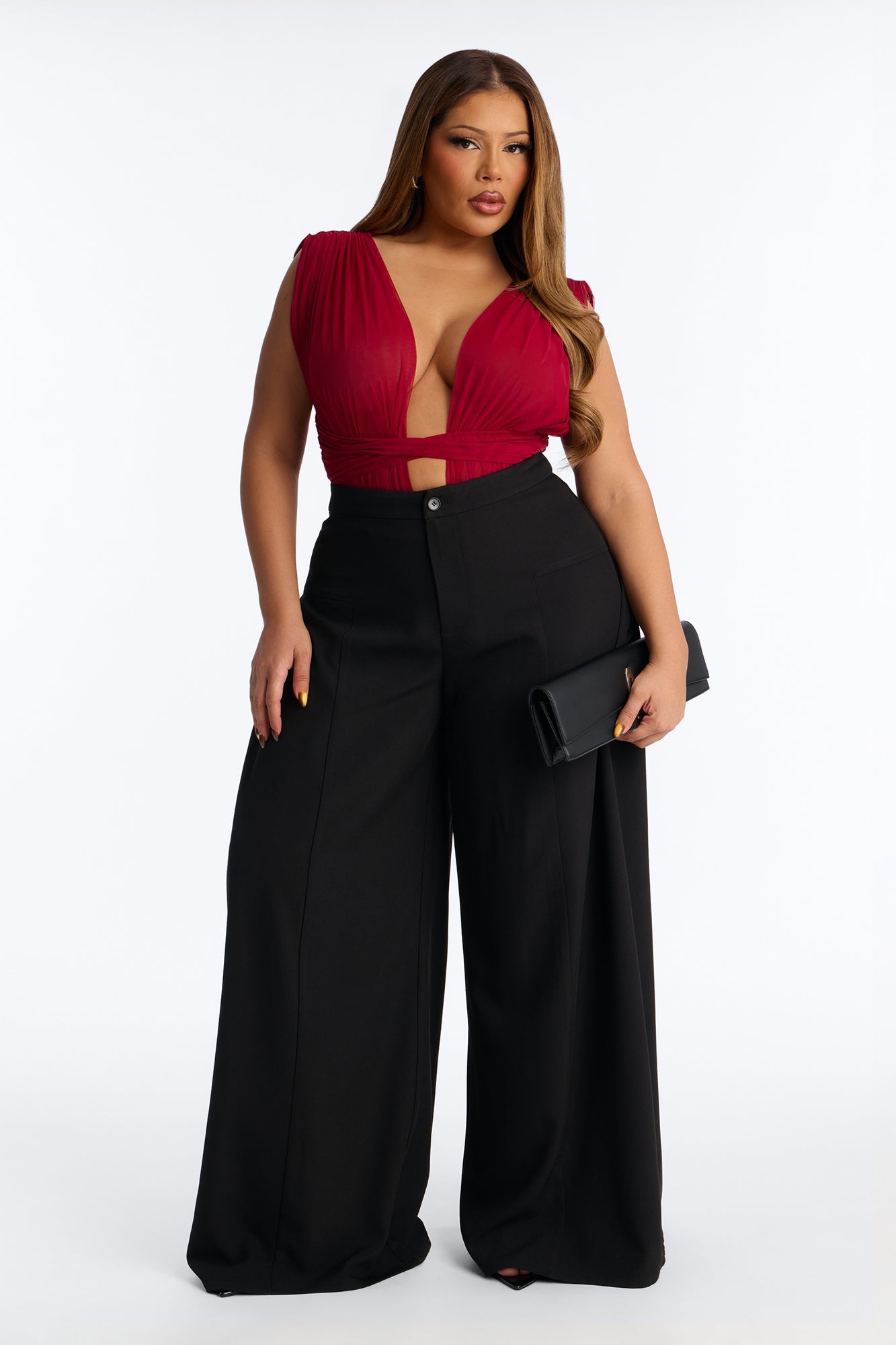 Carmina Wide Leg Pant 33″ - Black