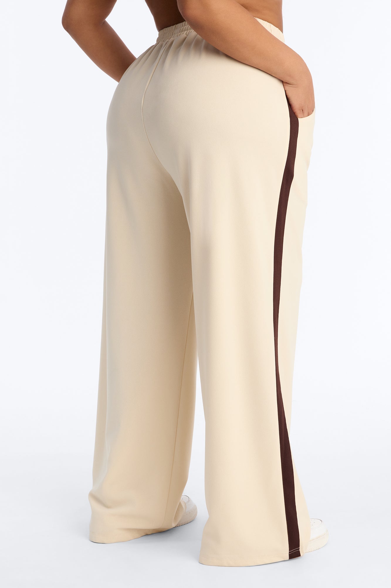 Point Of View Track Trouser Pant - Cream/combo