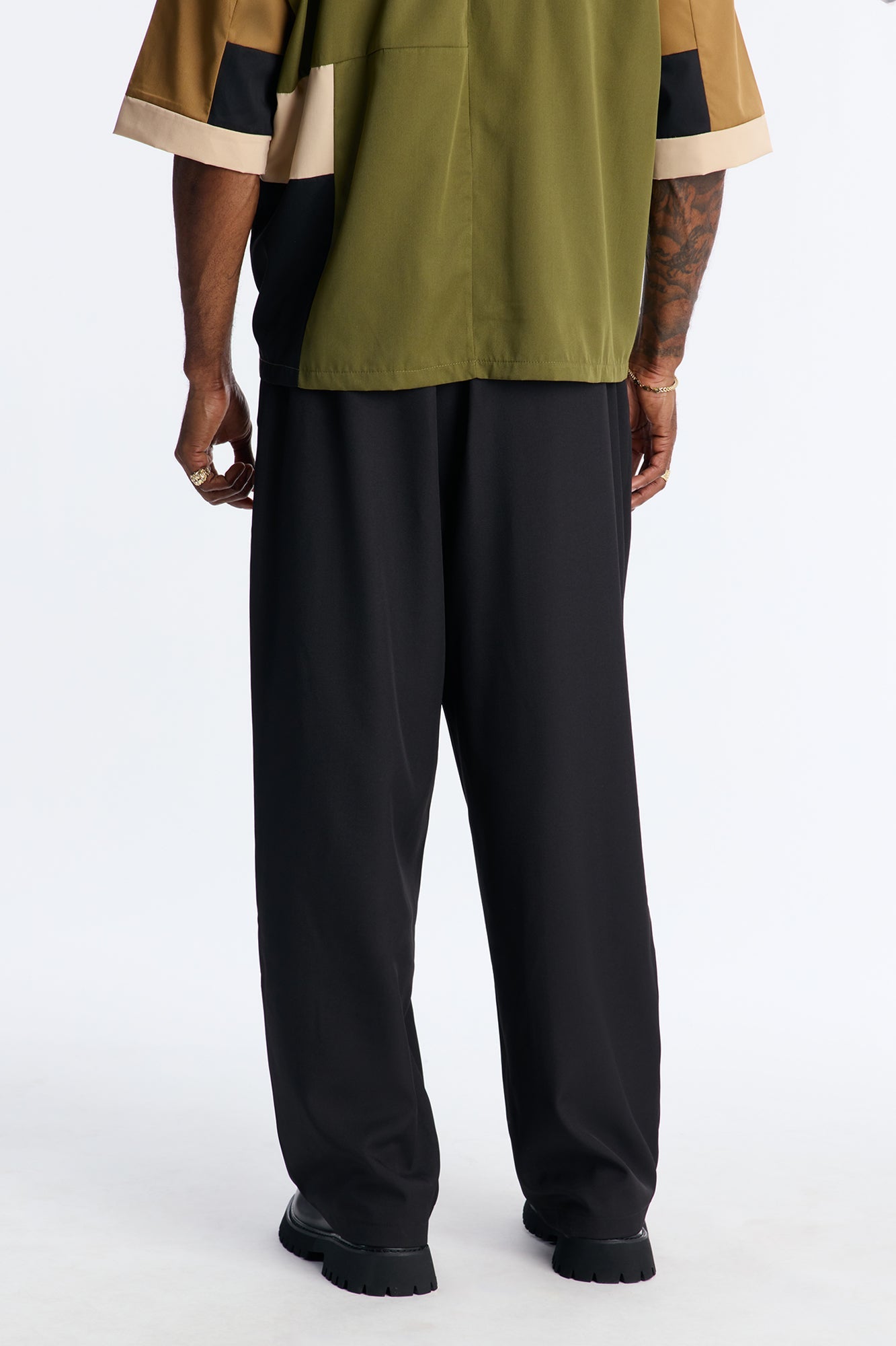 Baggy Pearson Wave Trouser - Black