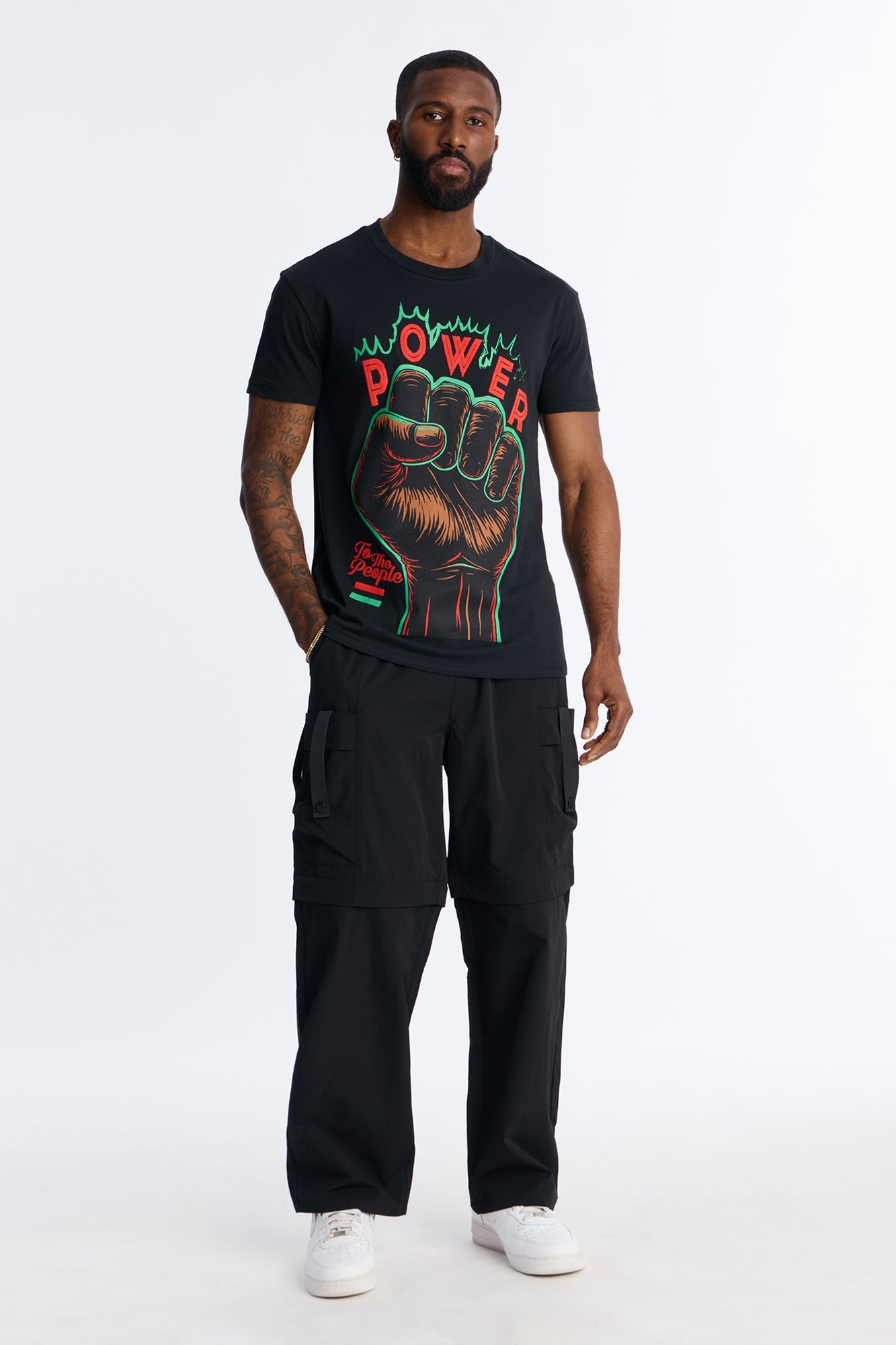More Power To The People Short Sleeve Tee - Black