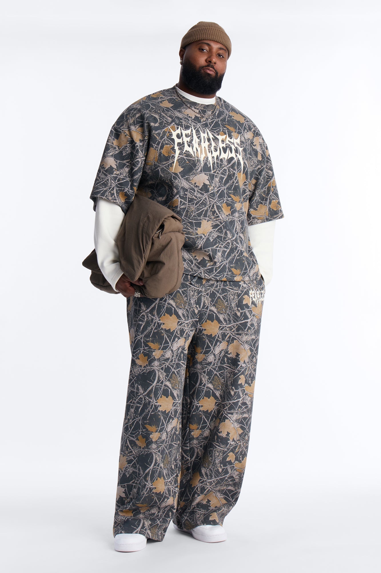 Fearless Camo Twofer Sweatshirt - Camouflage