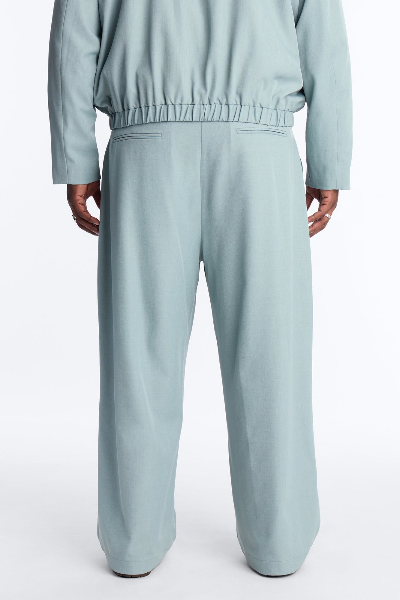 Strikeout Pleated Trouser - Blue