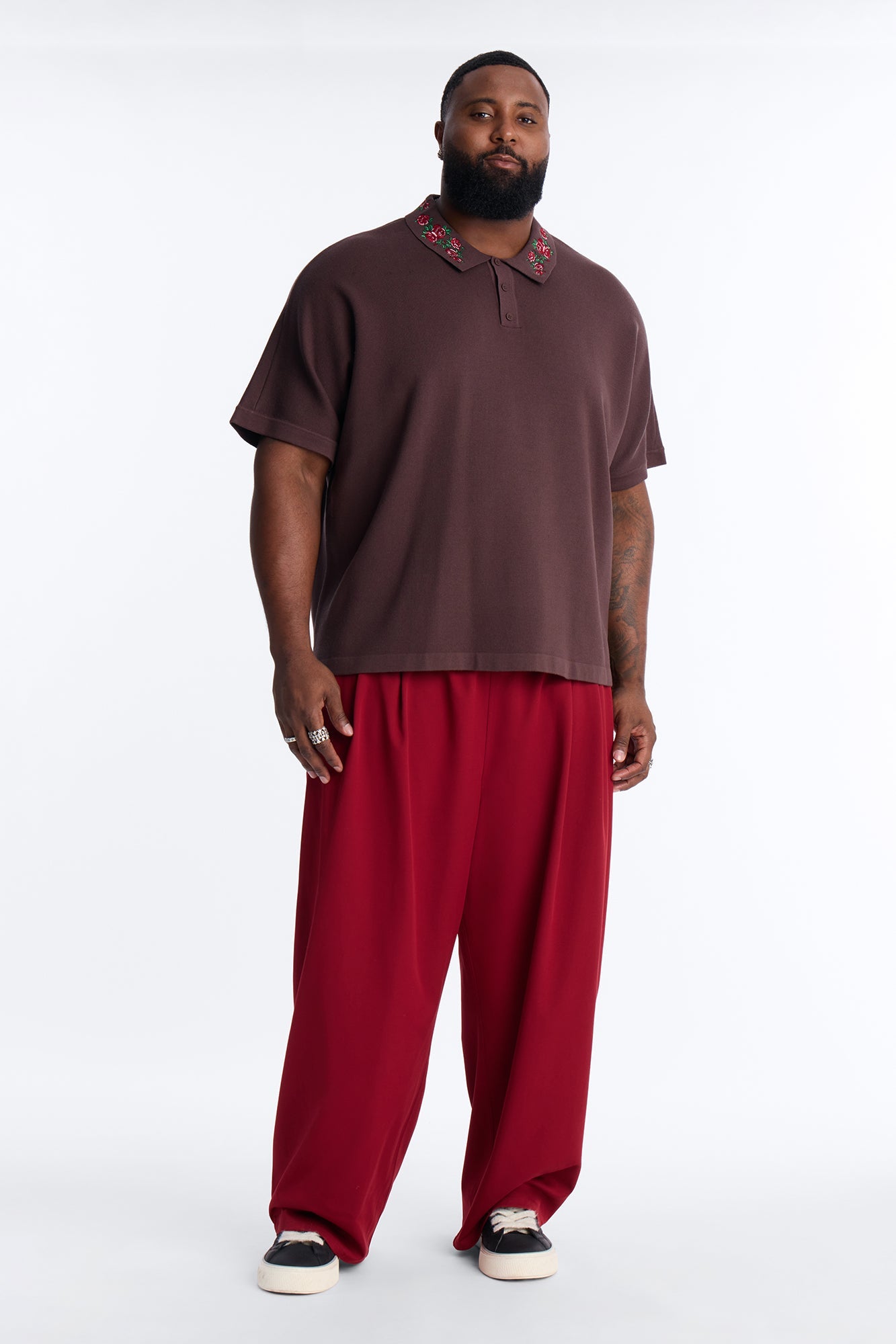 Roses Are Red Polo Short Sleeve Polo - Brown