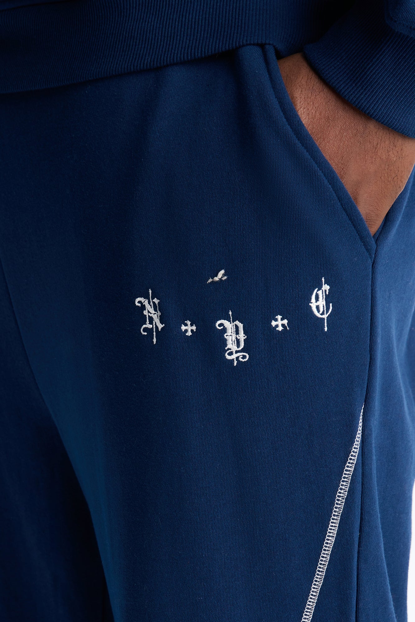 NYC Embroidered Sweatpants - Navy