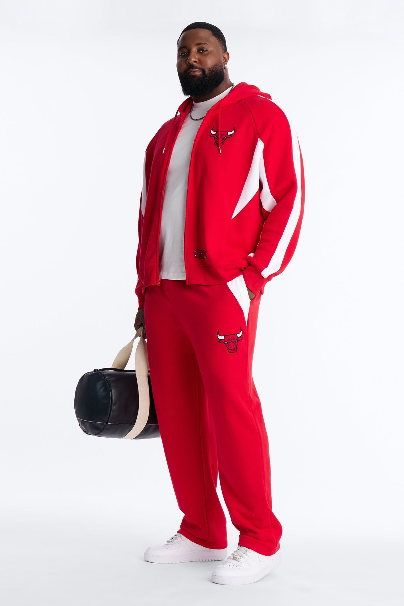 Bulls Wavey Wide Sweatpants - Red