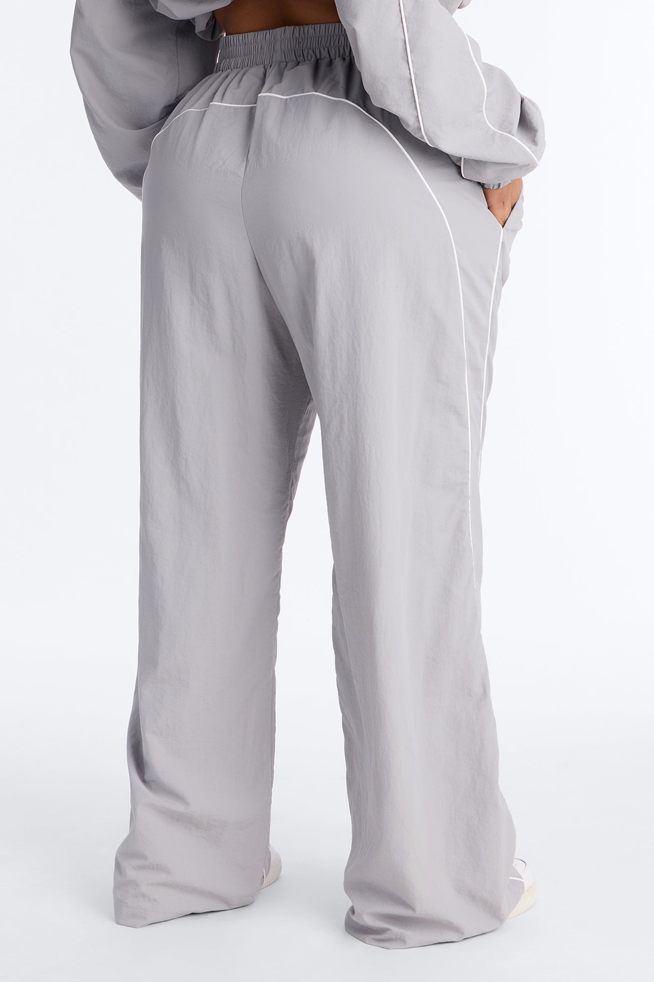 Around The Track Windbreaker Track Pants - Grey/combo