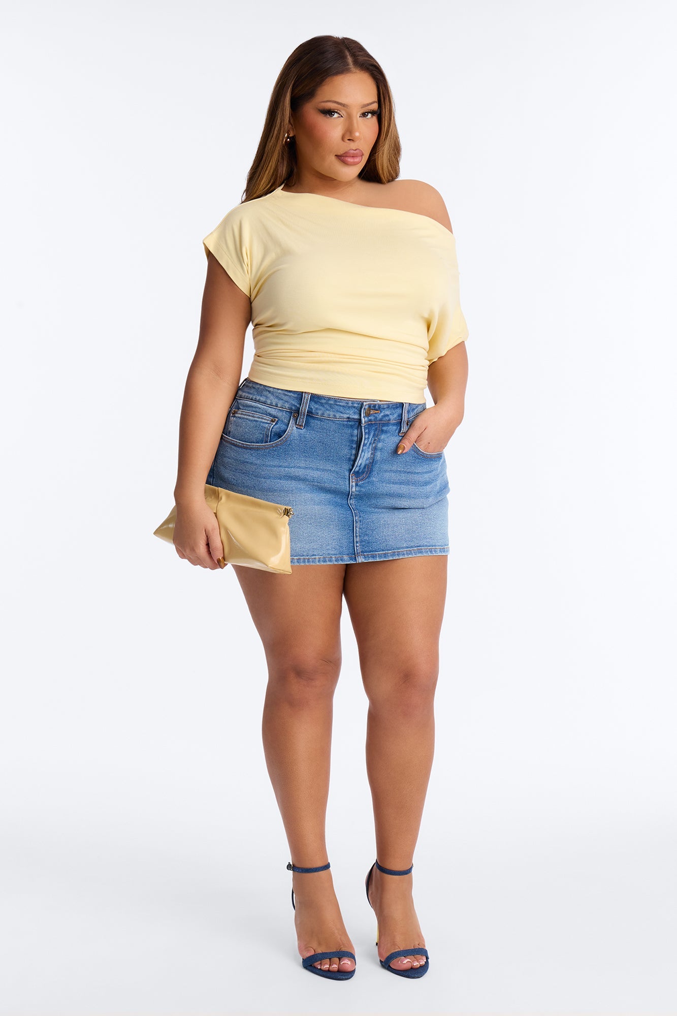 The New OG Denim Micro Mini Skort - Medium Wash