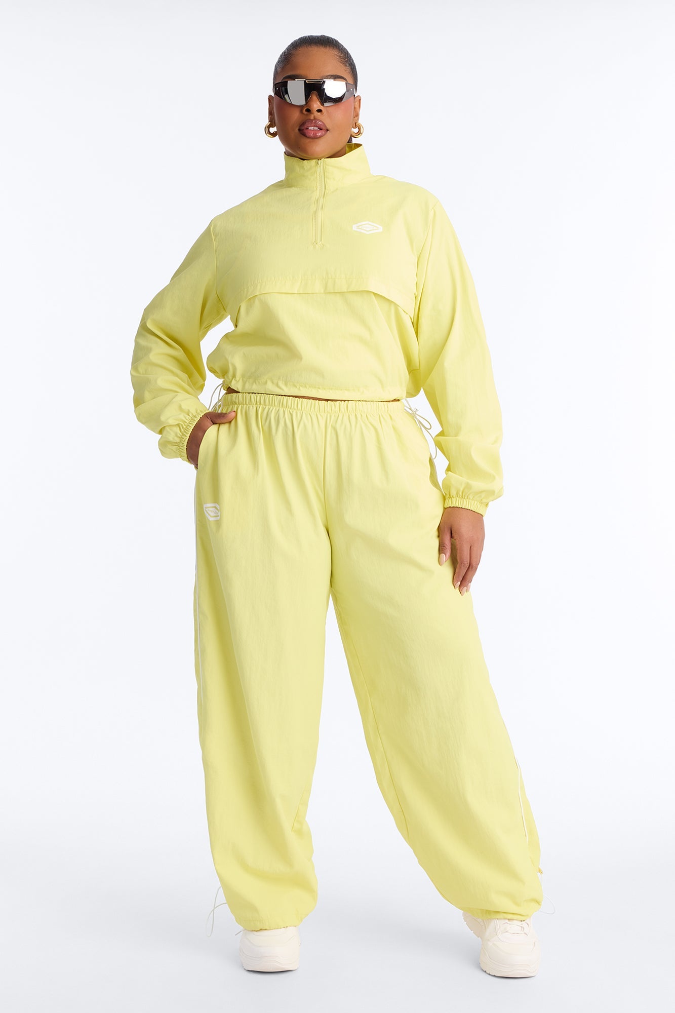 Bella Windbreaker Pant Set - Yellow