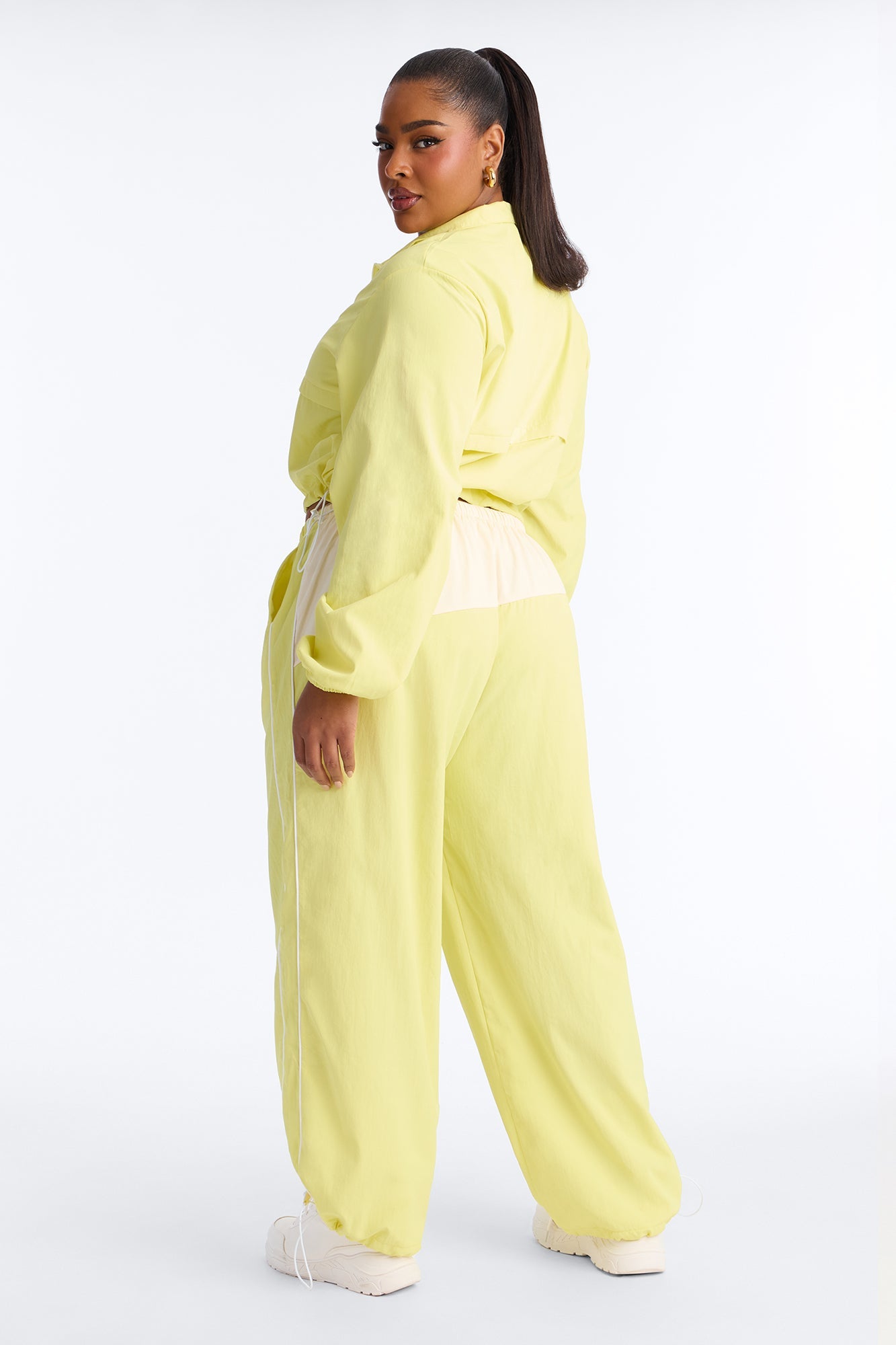 Bella Windbreaker Pant Set - Yellow