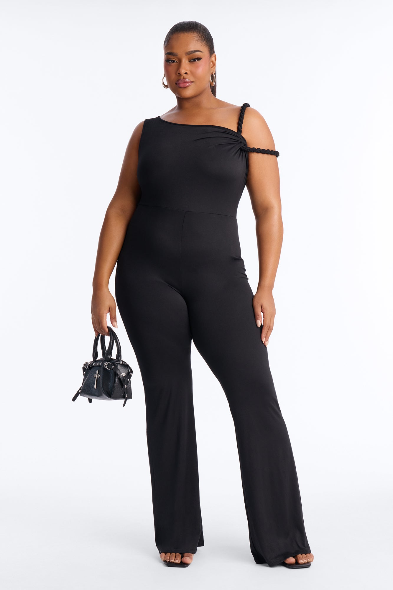 Rhia Twist One Shoulder Jumpsuit - Black