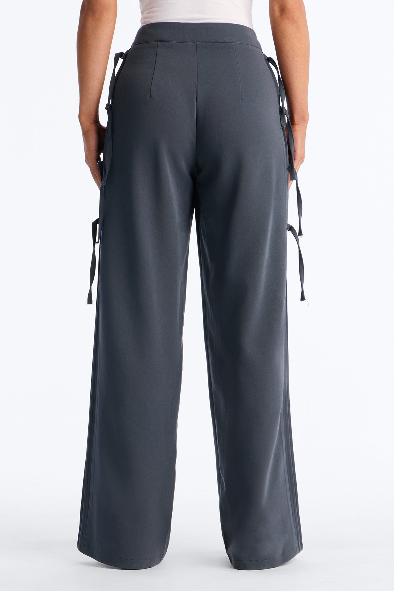 Alessandra Trouser Side Tab Detail Pant 33″ - Charcoal