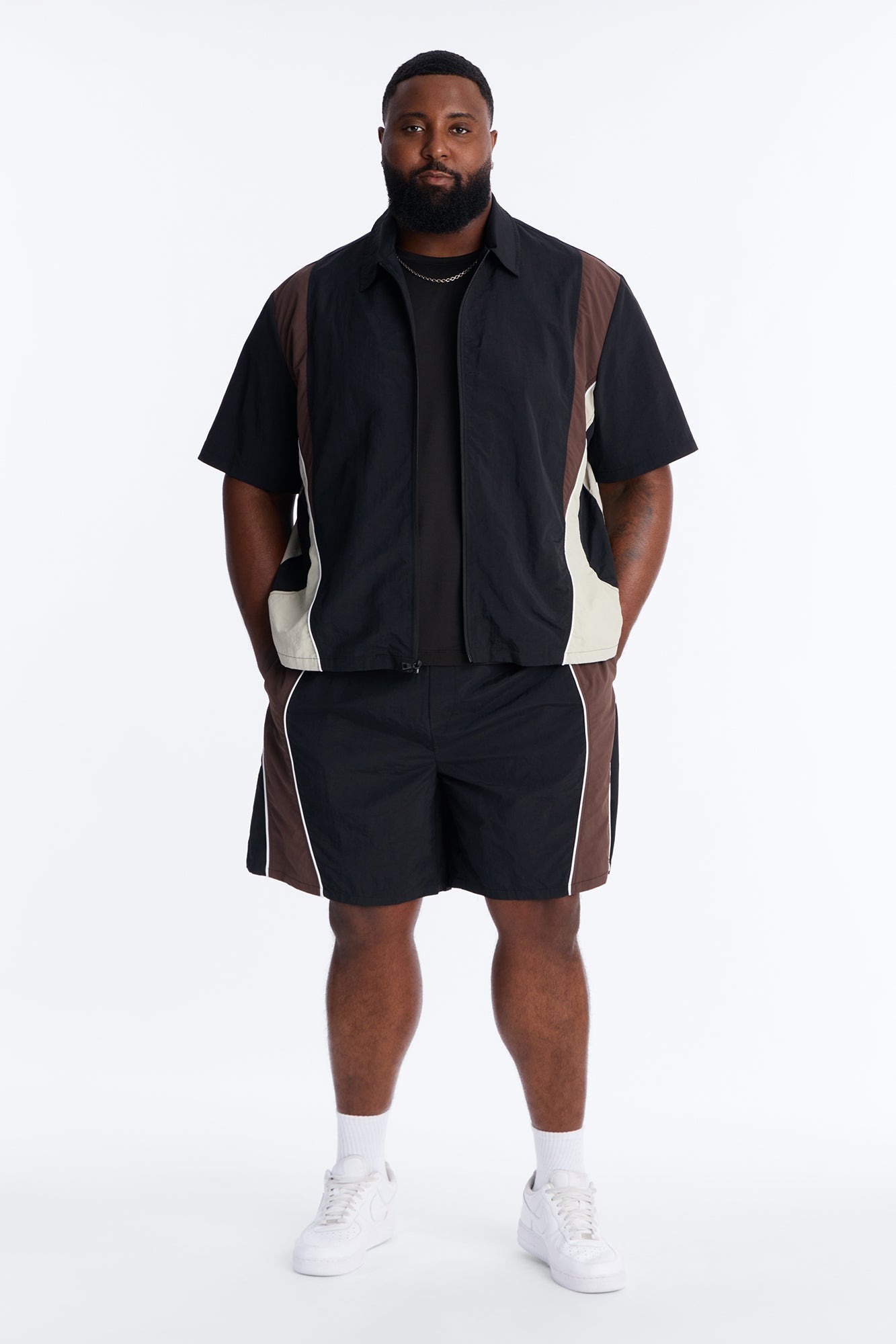 Relaxed Osaka Block Short - Black/Brown