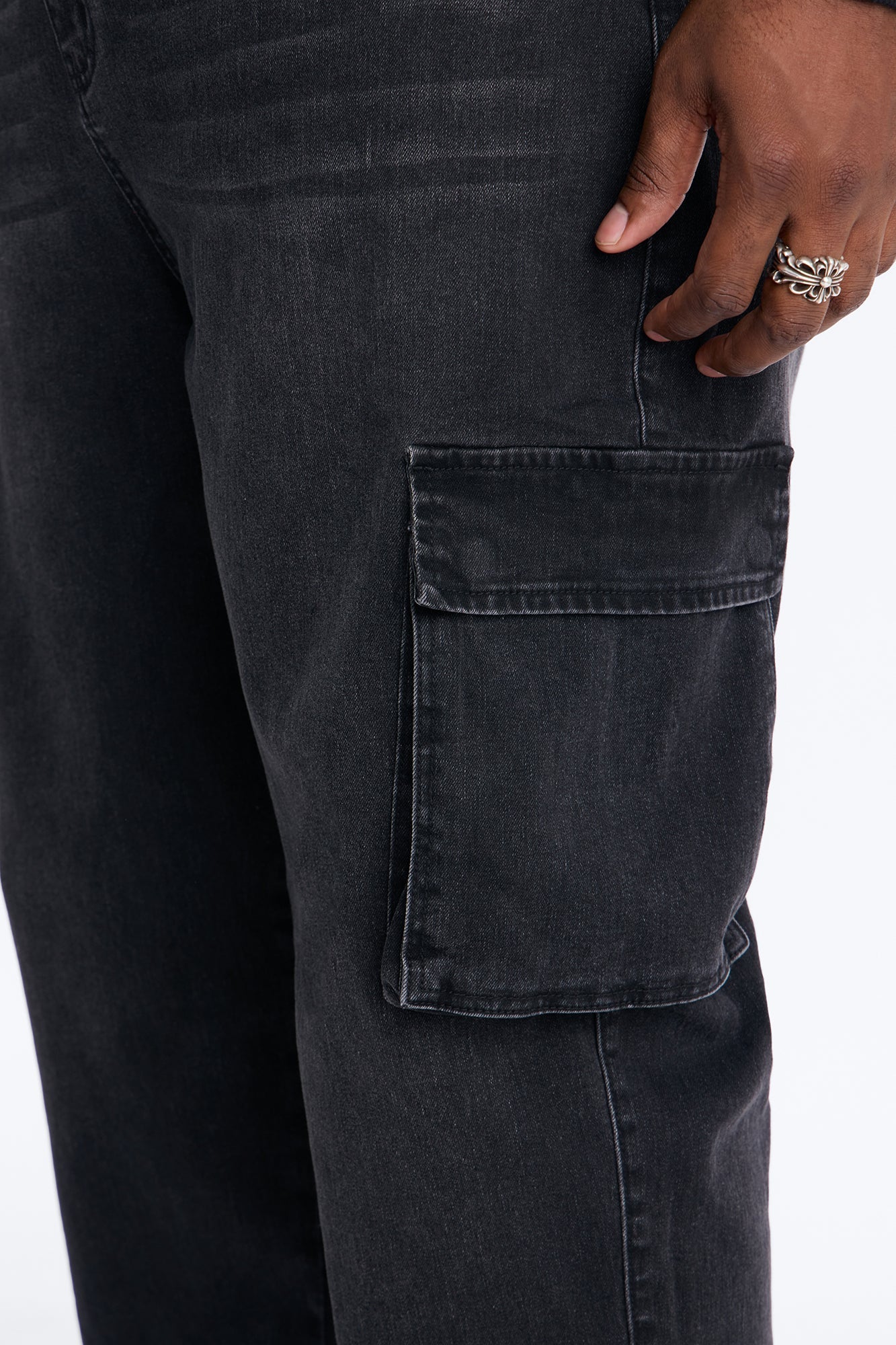 Your Everyday Relaxed Cargo Jean - Black Wash