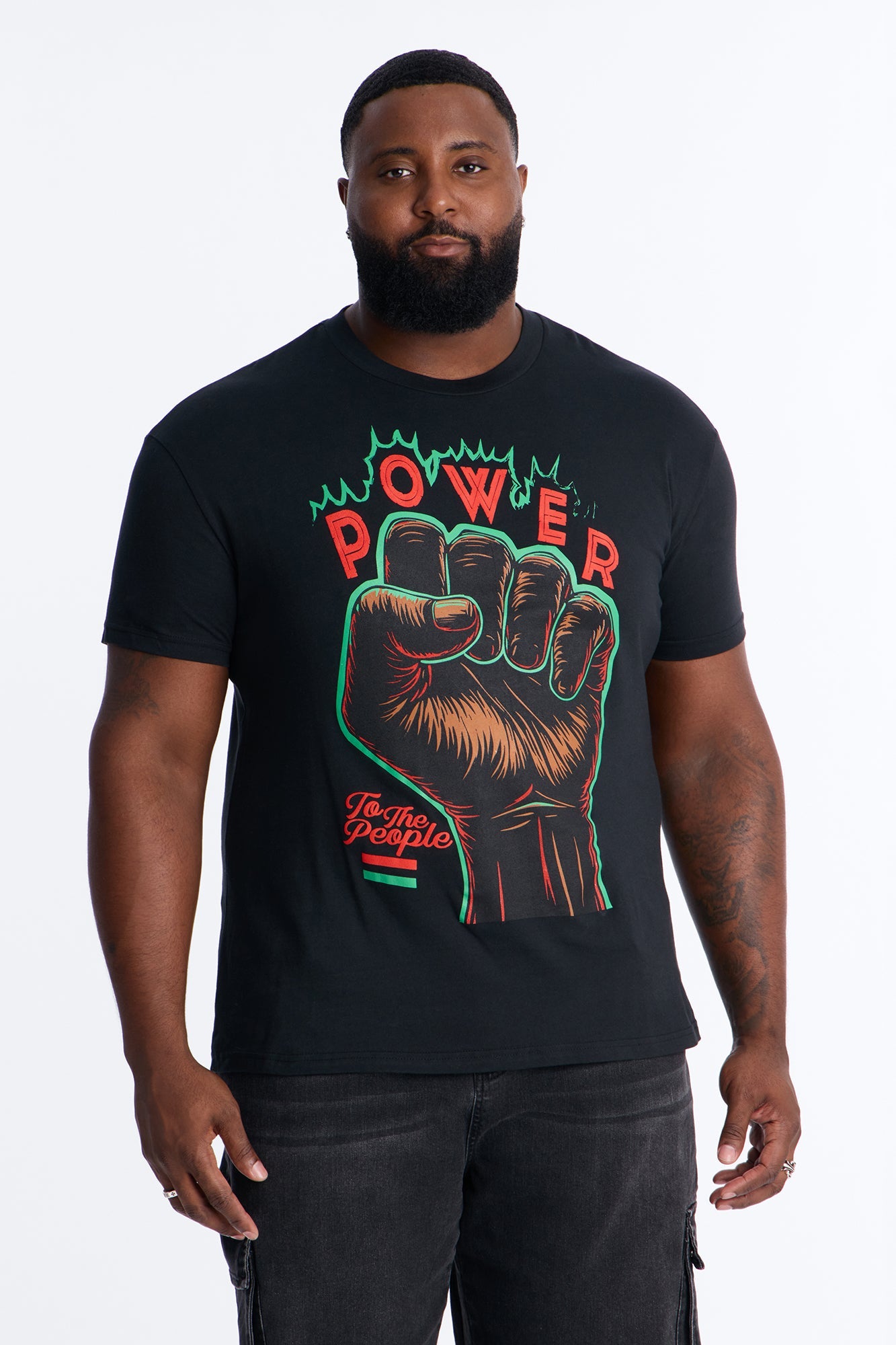 More Power To The People Short Sleeve Tee - Black