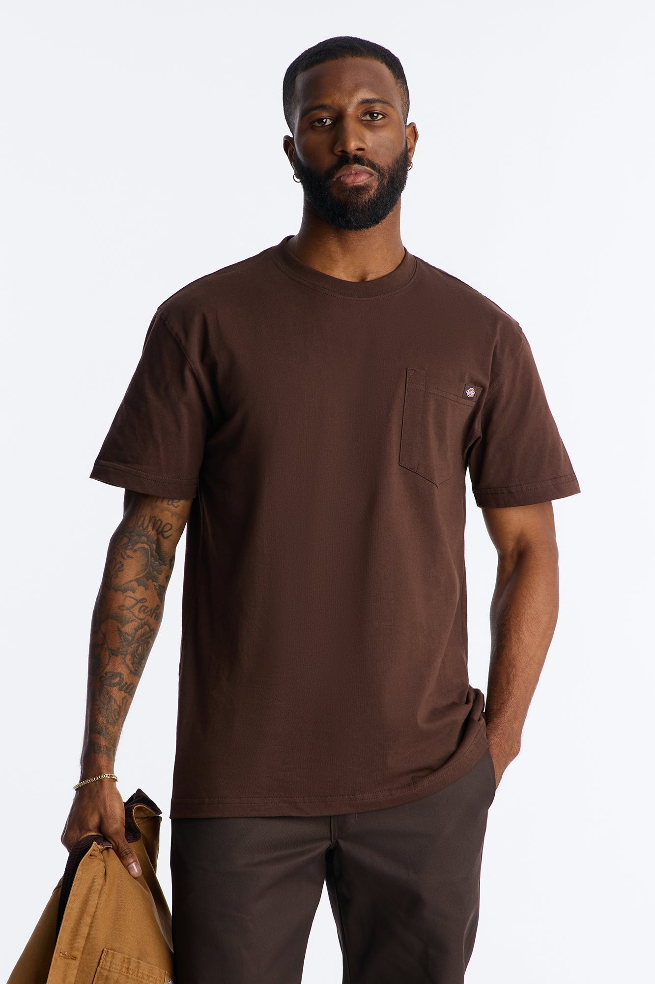 Dickies Heavyweight Short Sleeve Pocket Tee - Brown