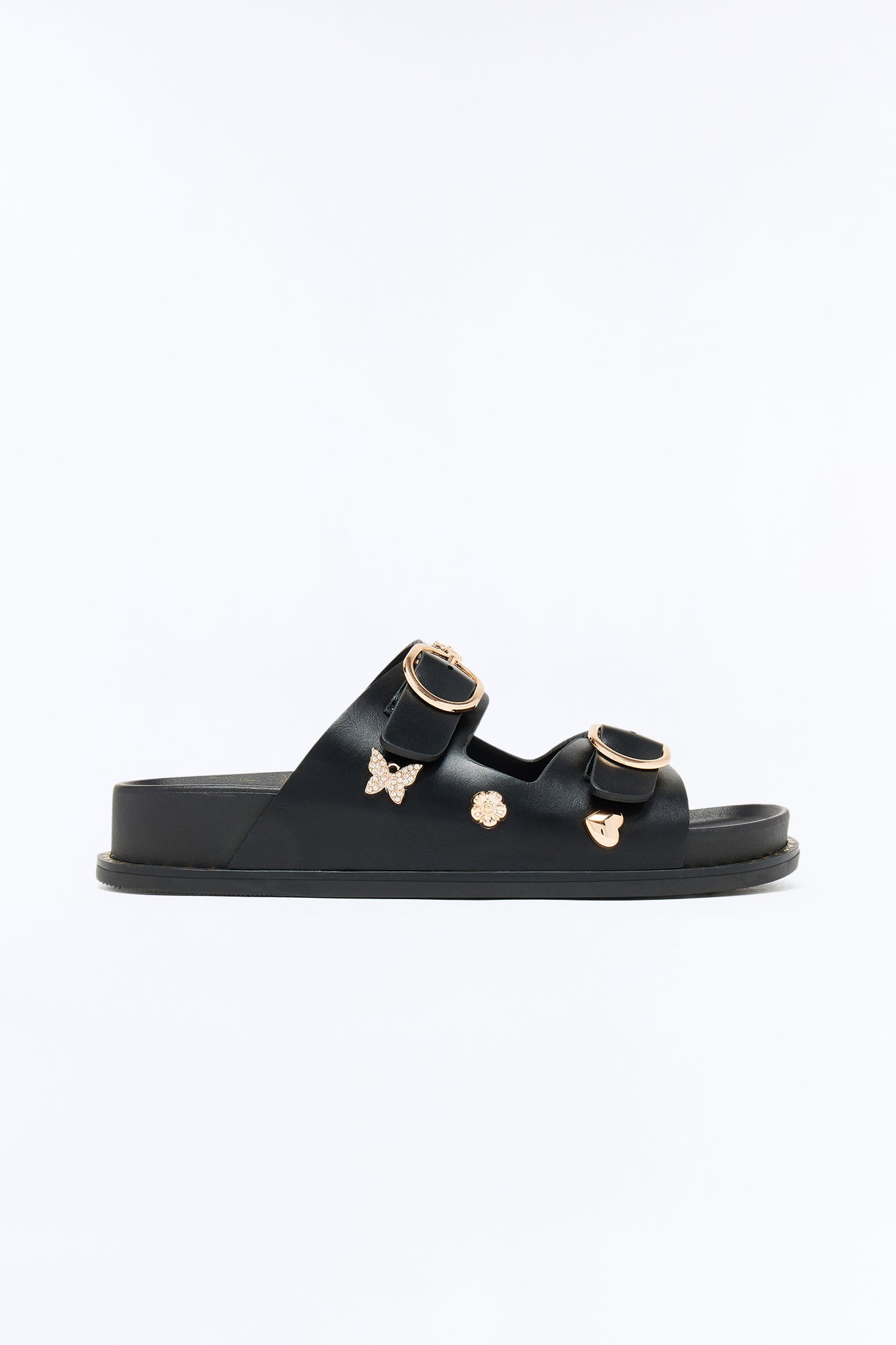 Dara Charm Slides - Black