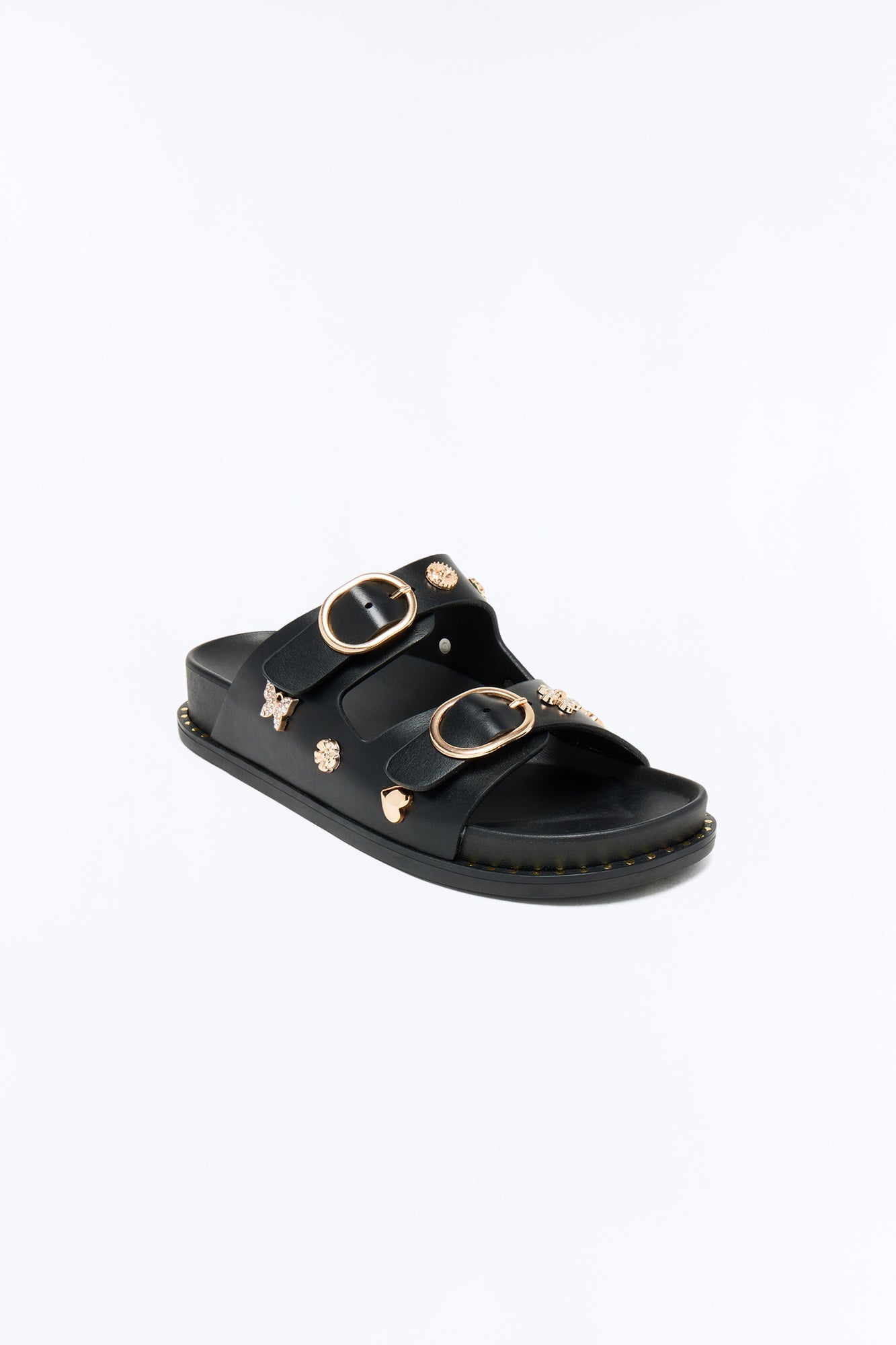 Dara Charm Slides - Black