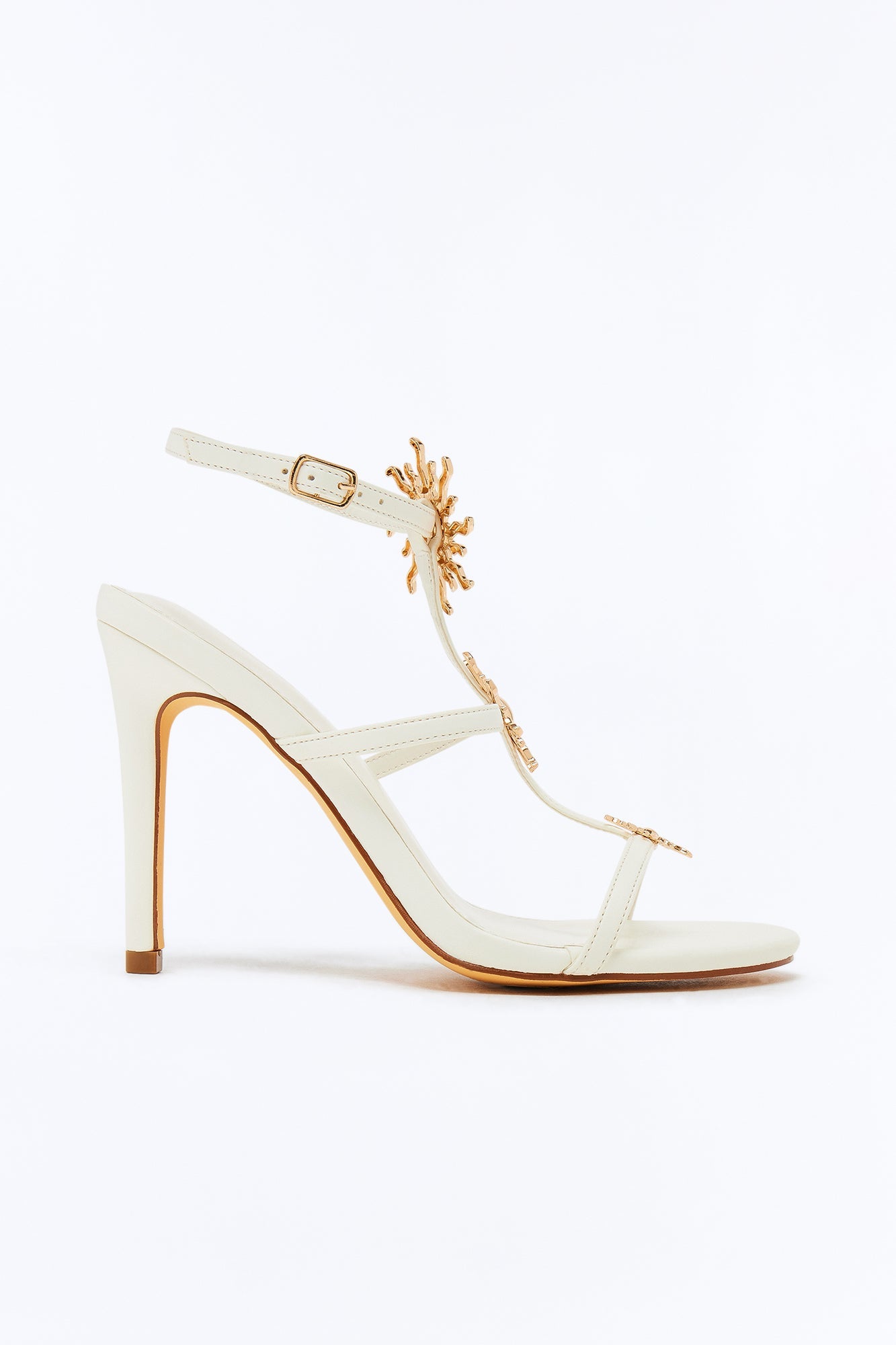 Safari Sun Hardware Heels - White