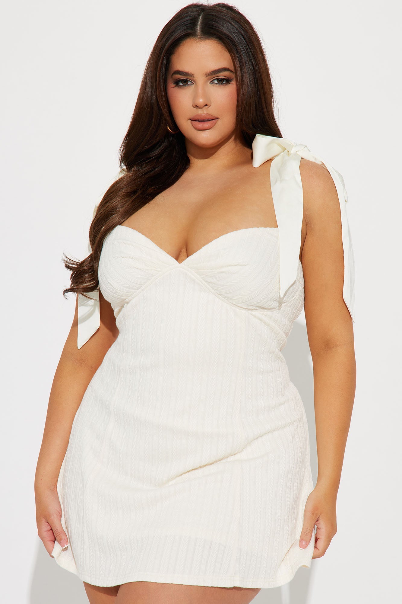 Delicate Touch Mini Dress - Cream