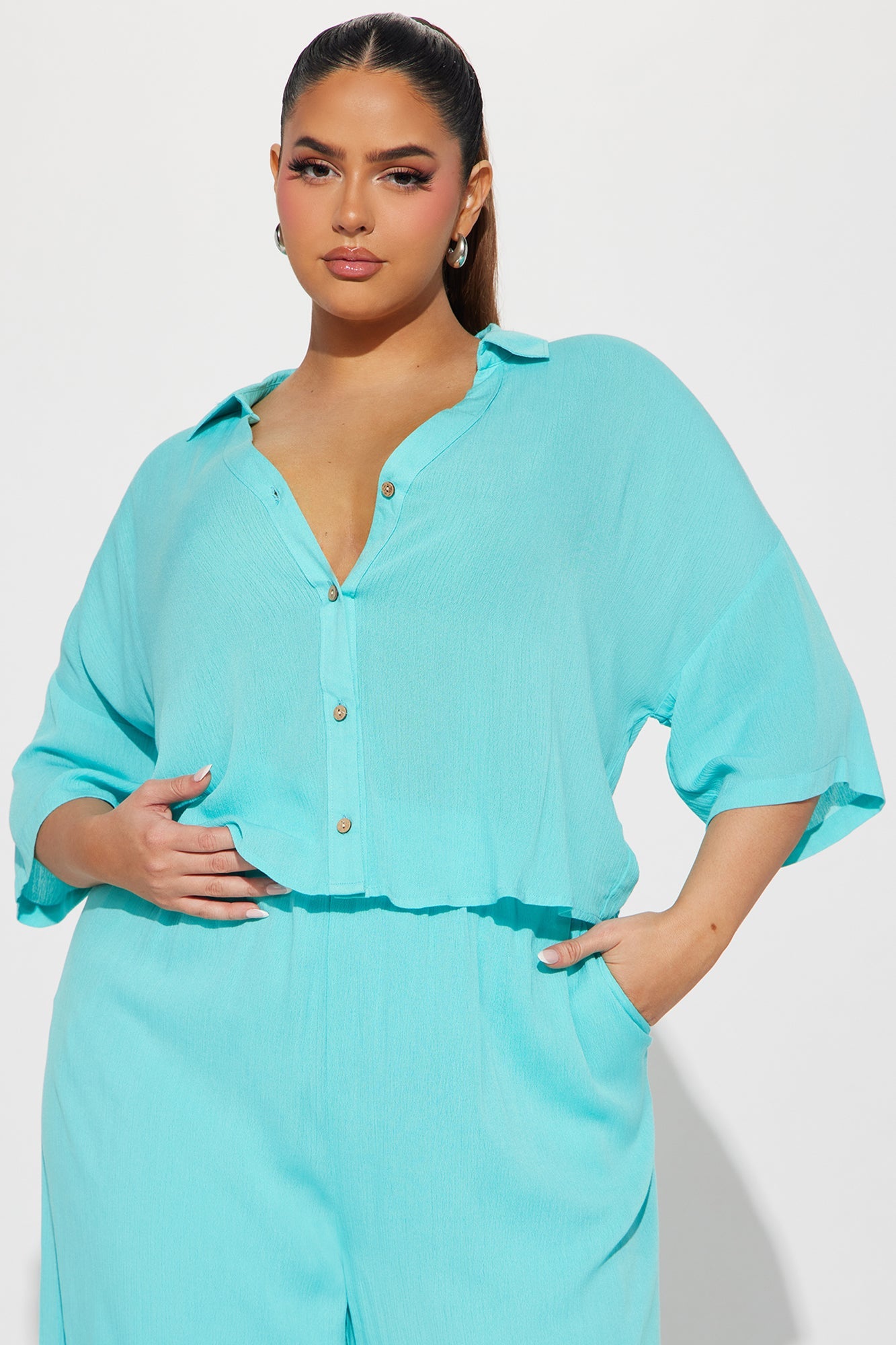Greece Fantasy Pant Set - Turquoise