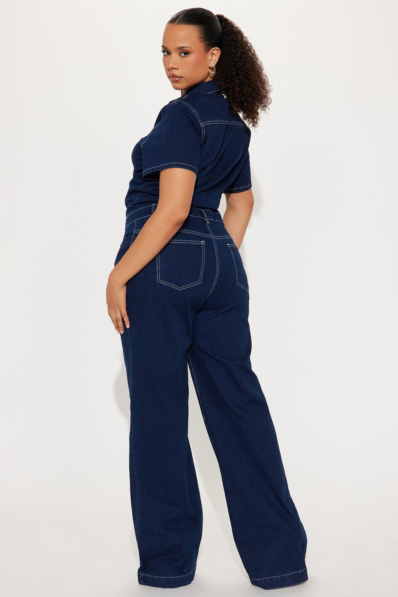 Adrianna Denim Jumpsuit - Dark Wash