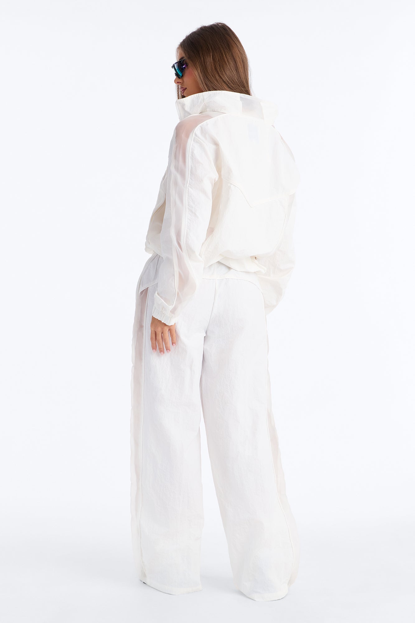 No Days Off Sheer Windbreaker Pant 33″ - White